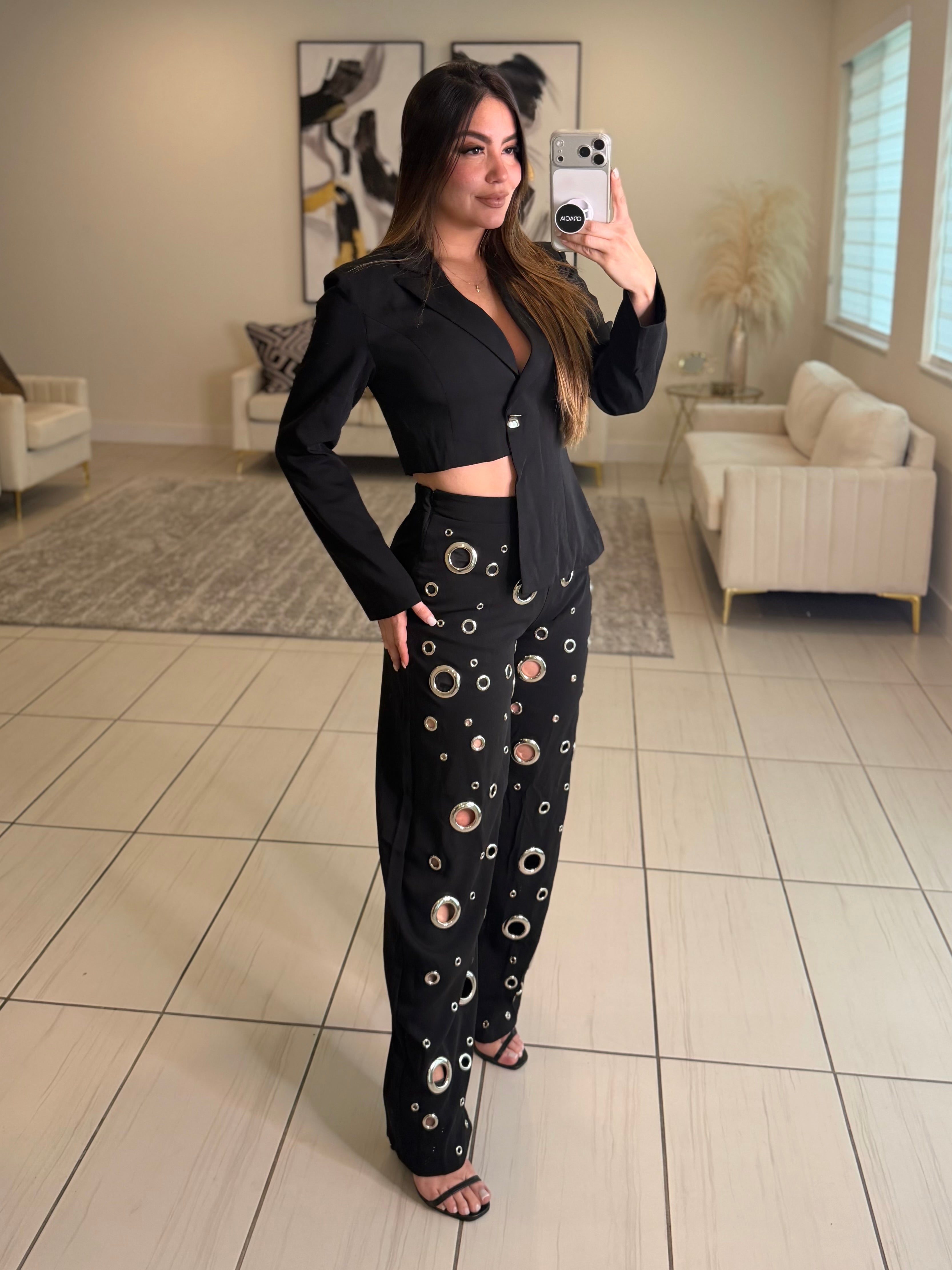 Dangerous Illusion Black Pant Set