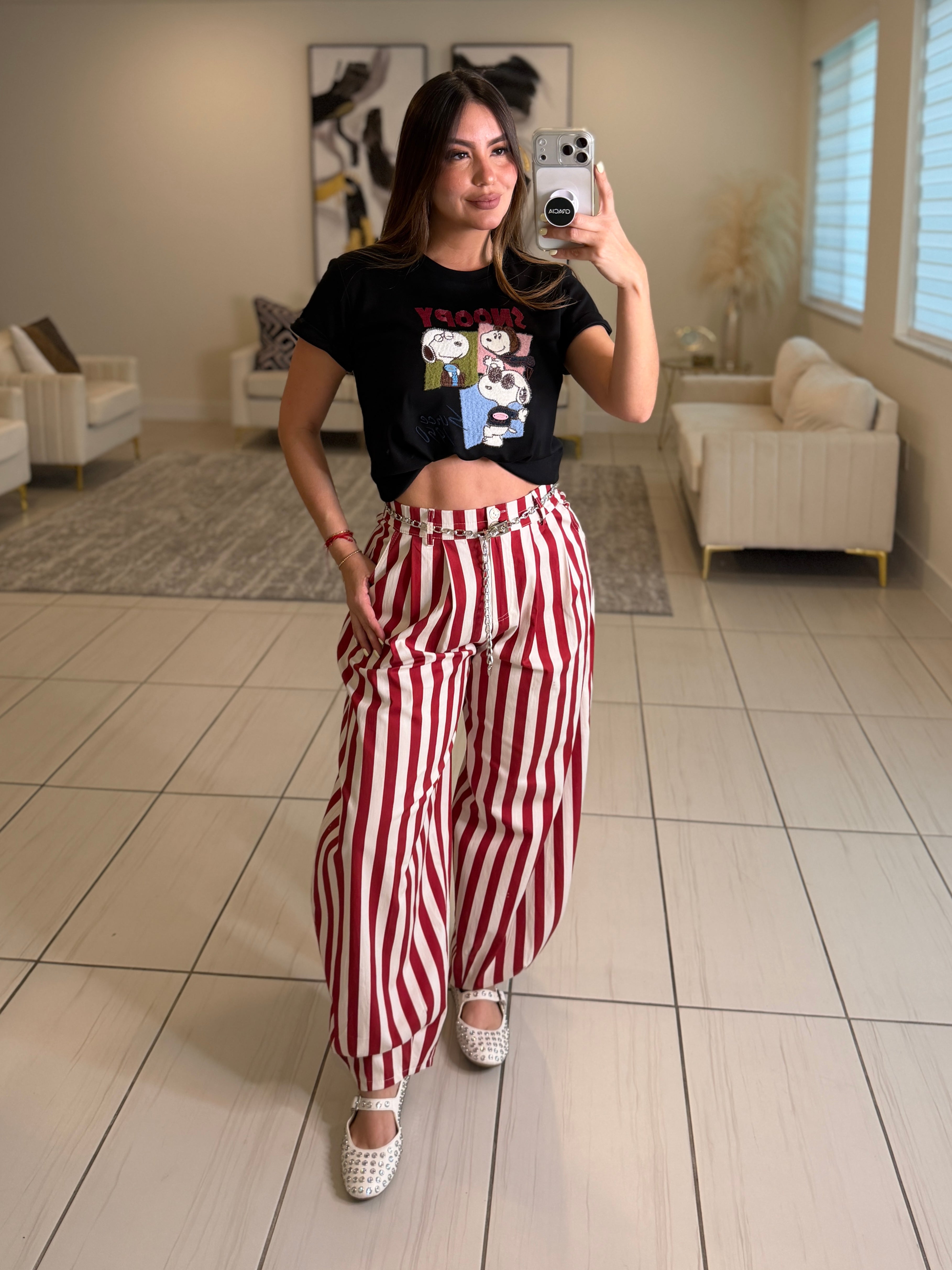 Gravity Stripes Red Pants
