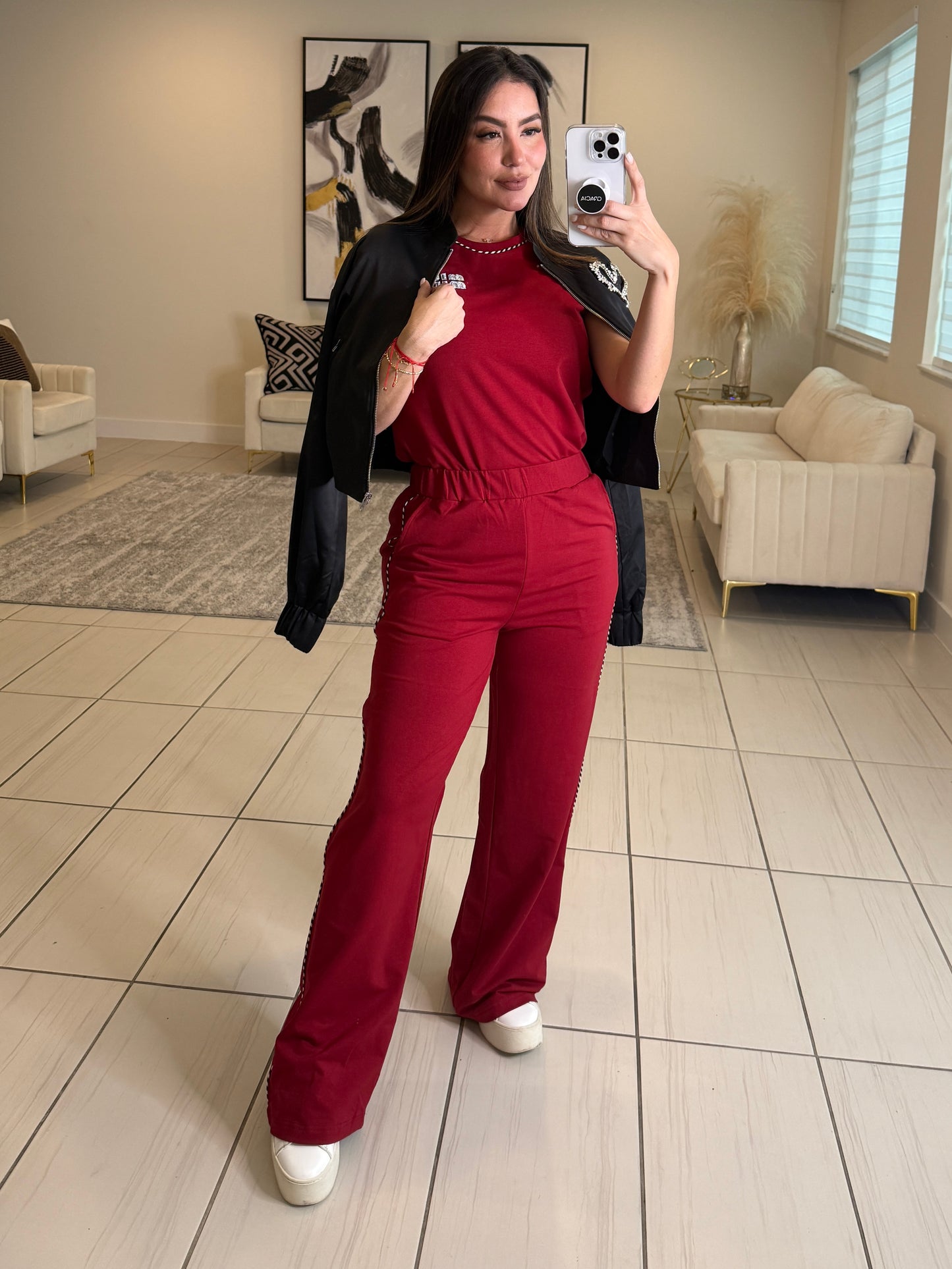 Iconic Muse Red Pant Set