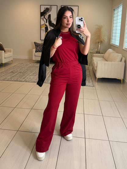 Iconic Muse Red Pant Set