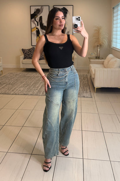 Iconic Barrel Denim Pants