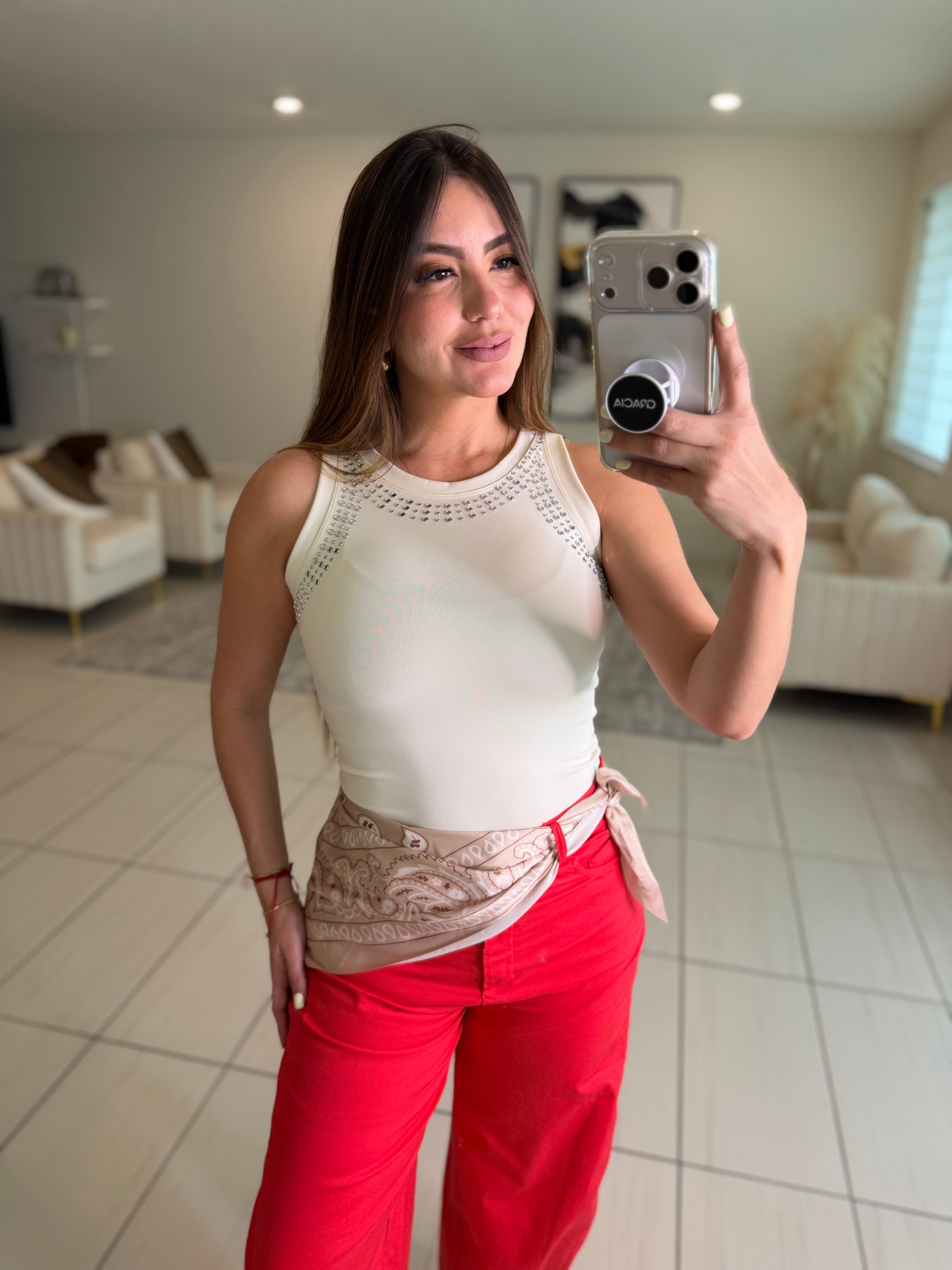 Gravity Scarf Red Barrel Pants