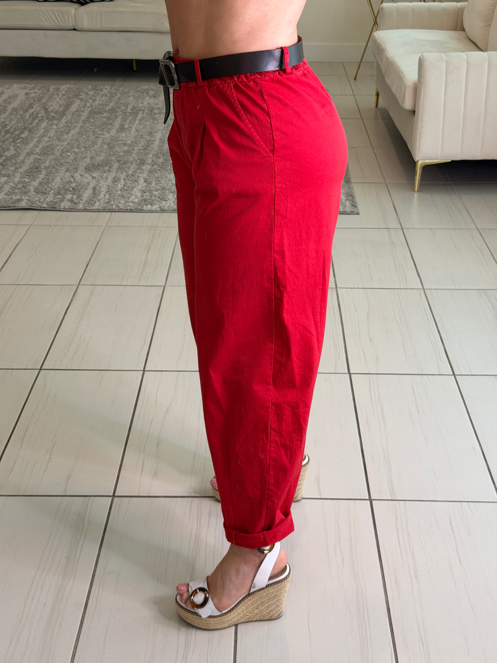 Monarch Edit Red Jogger Pants