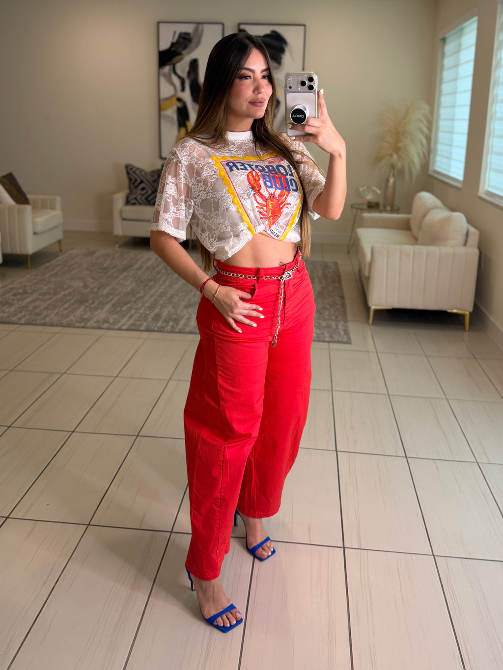 Gravity Scarf Red Barrel Pants