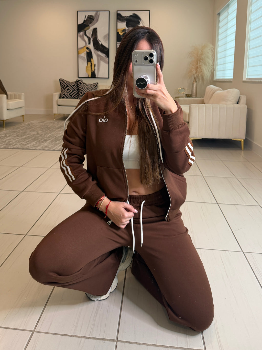 Iconic Stripes Halo Brown Pant Set
