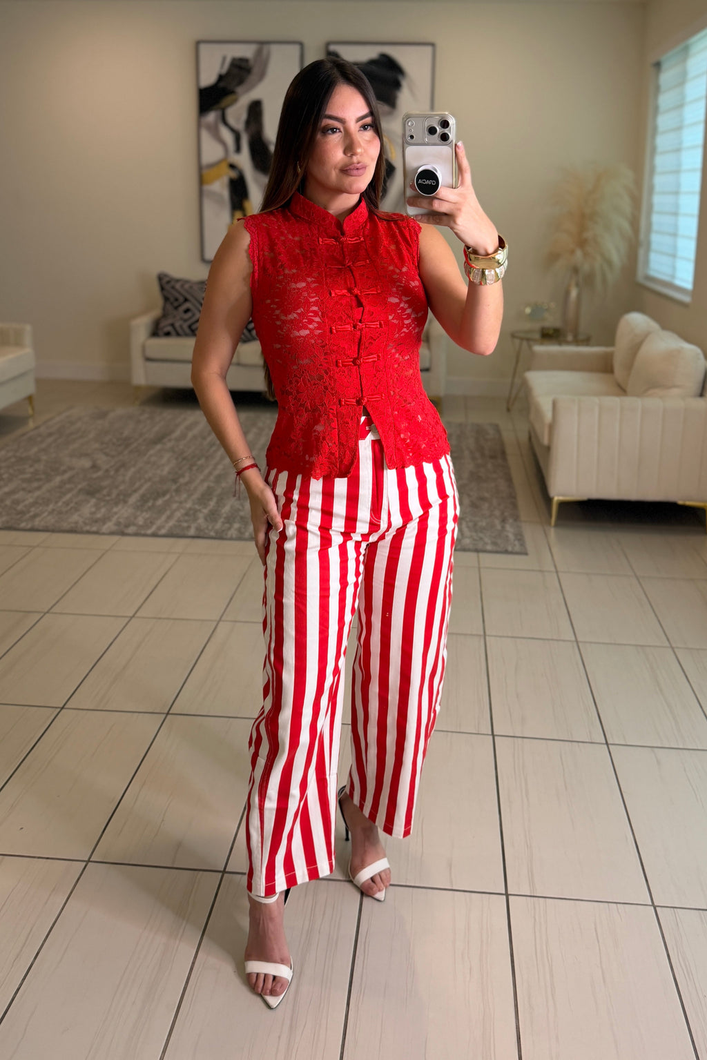Cabana Stripes Red Barrel Pants
