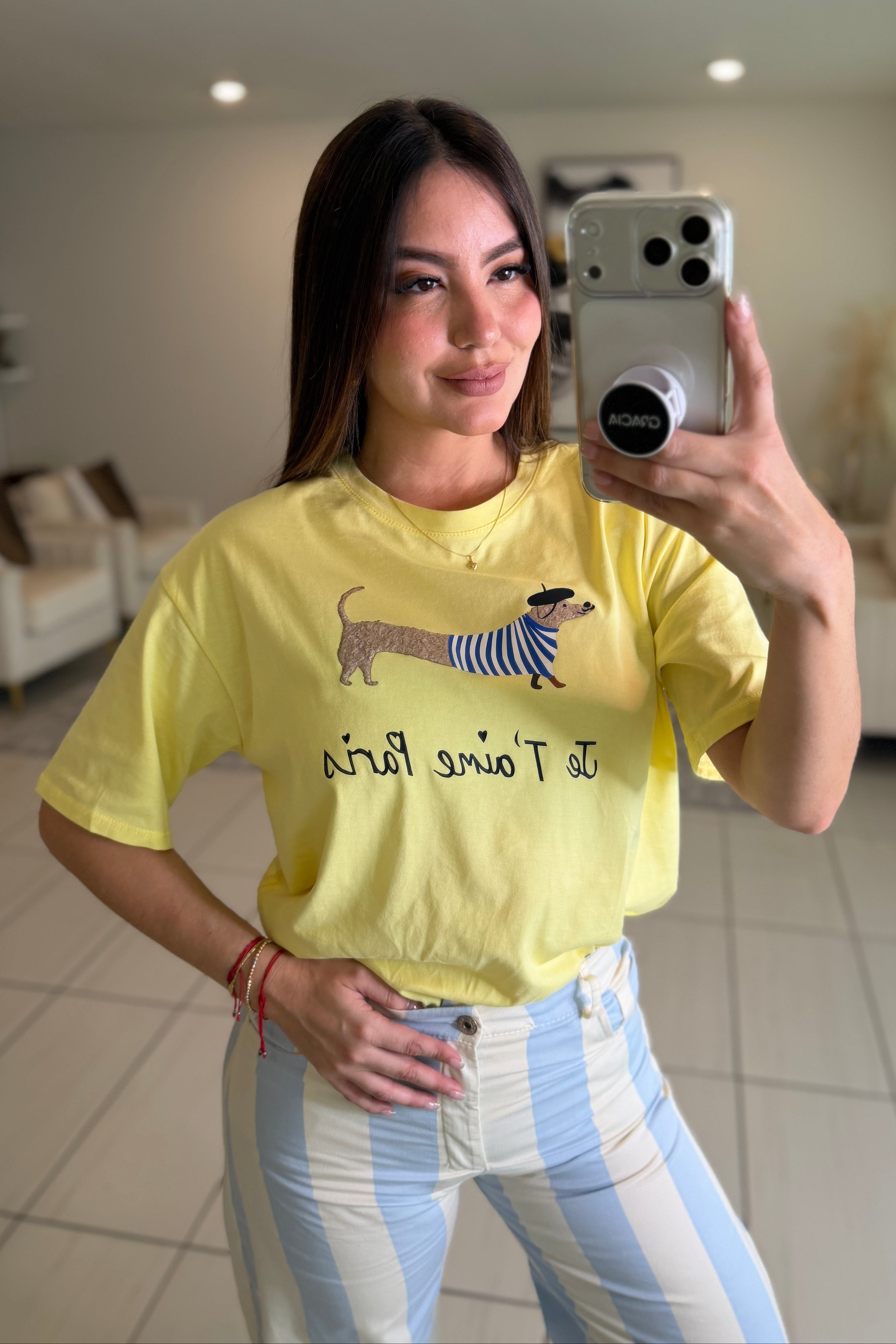 Je T’aime Paris Yellow Tshirt