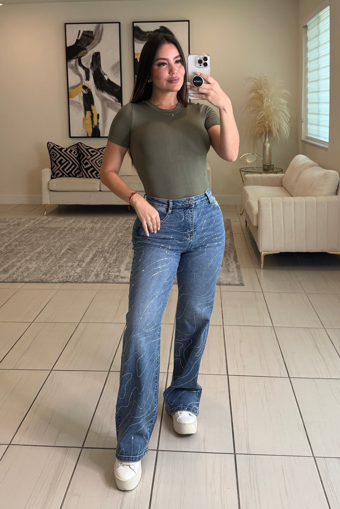 Wonders with Sleeves Green Bodysuit