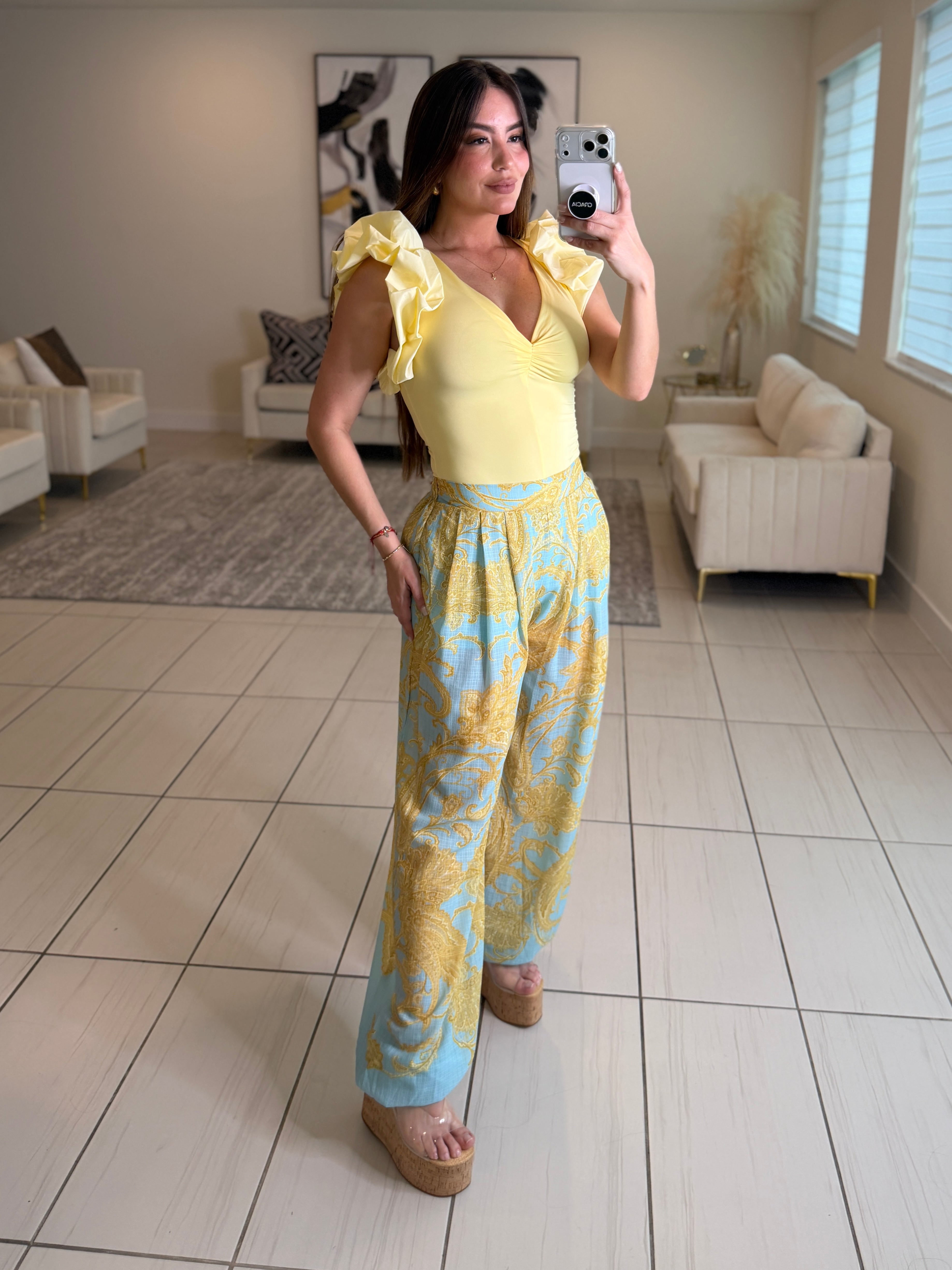 Spring Poise Blue Balloon Pants