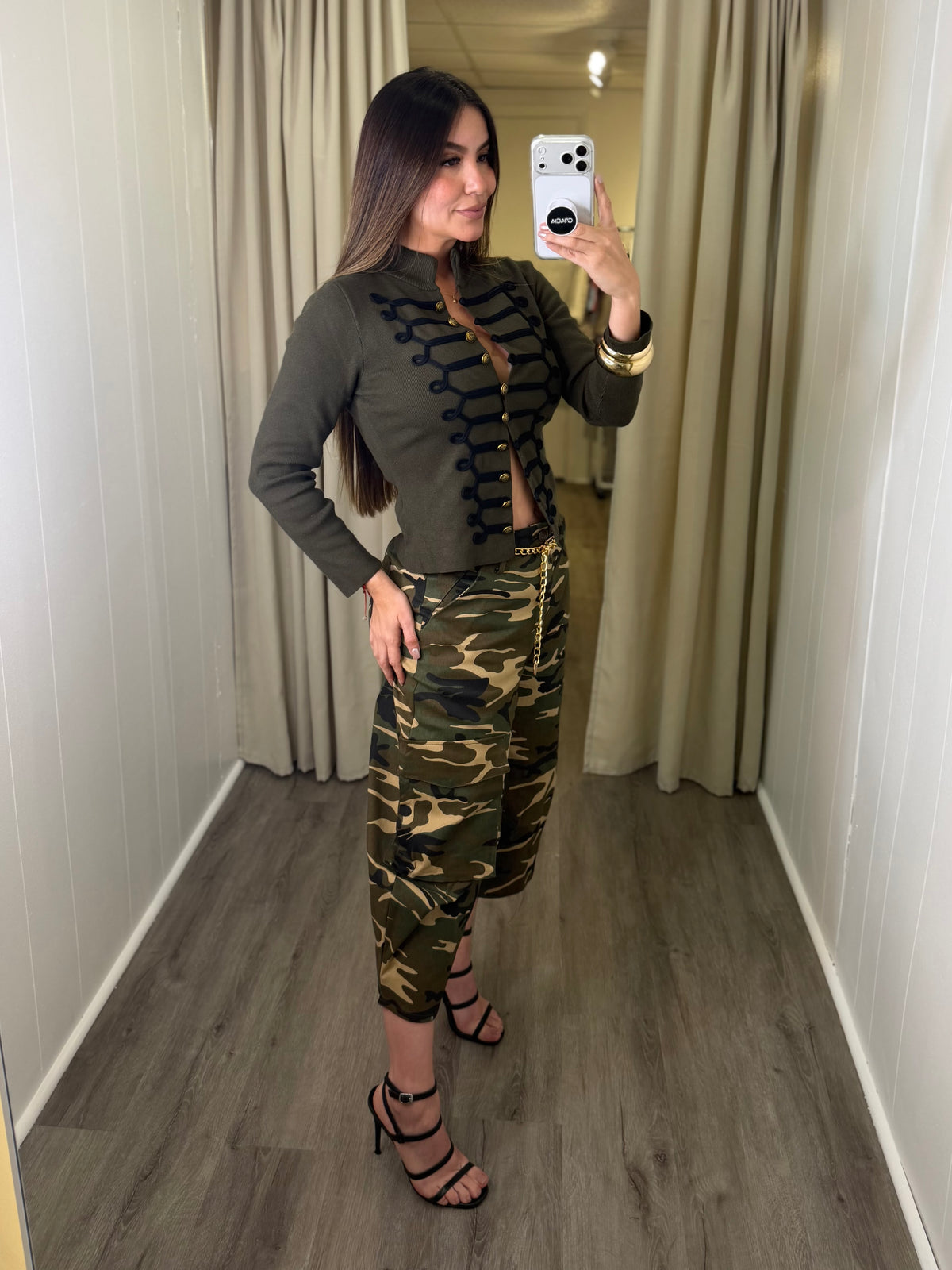 Imperial Olive Green Knit Top
