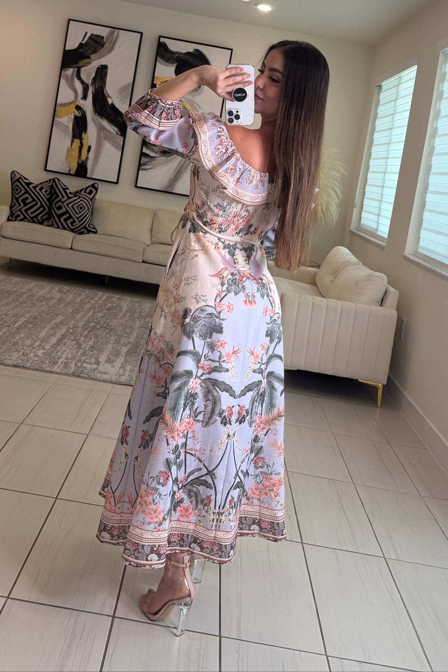 Meet At Sunset Floral Midi Dress