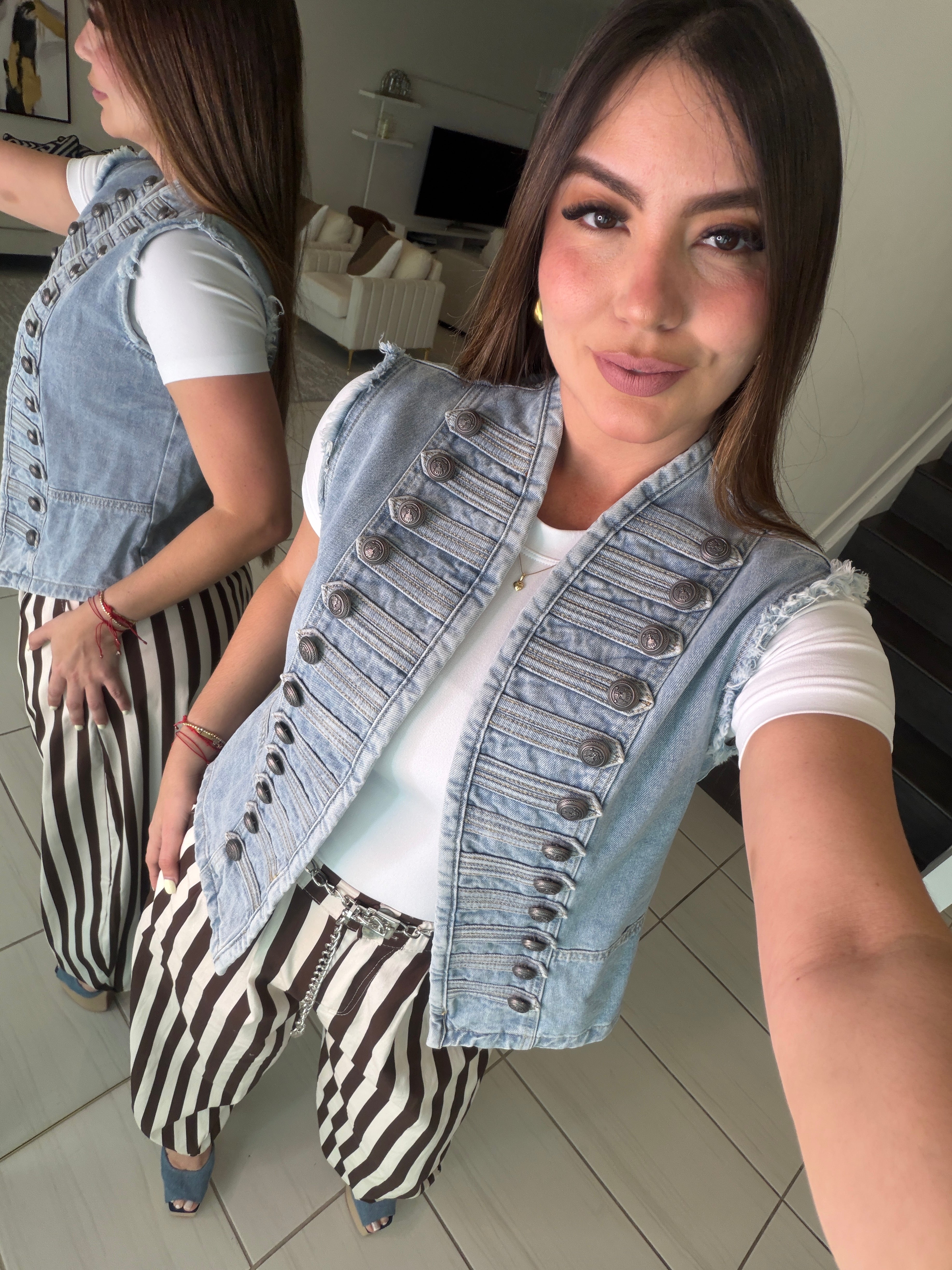 Napoleon Denim Vest Jacket