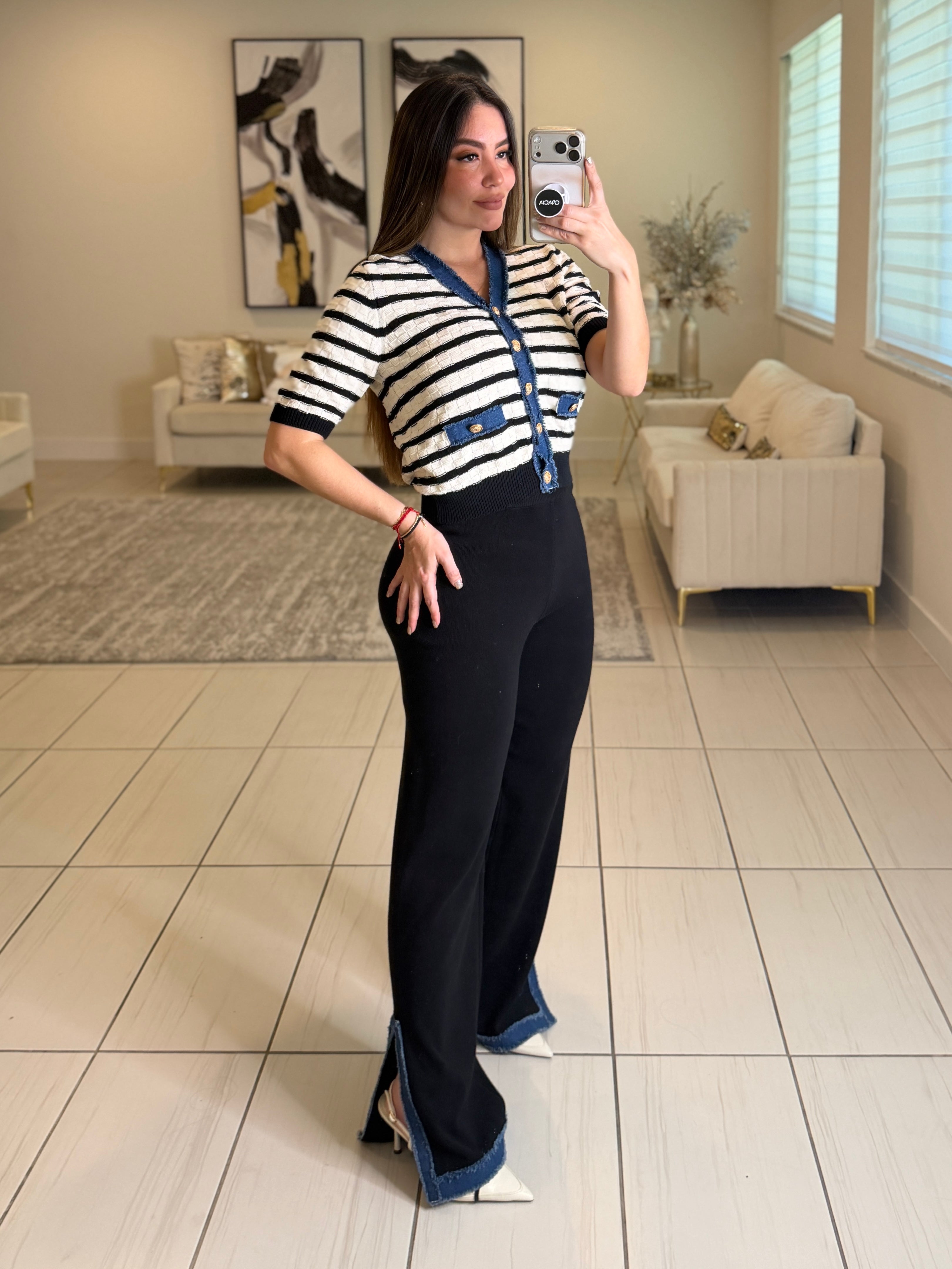 Good Intentions Black Knit Pant Set