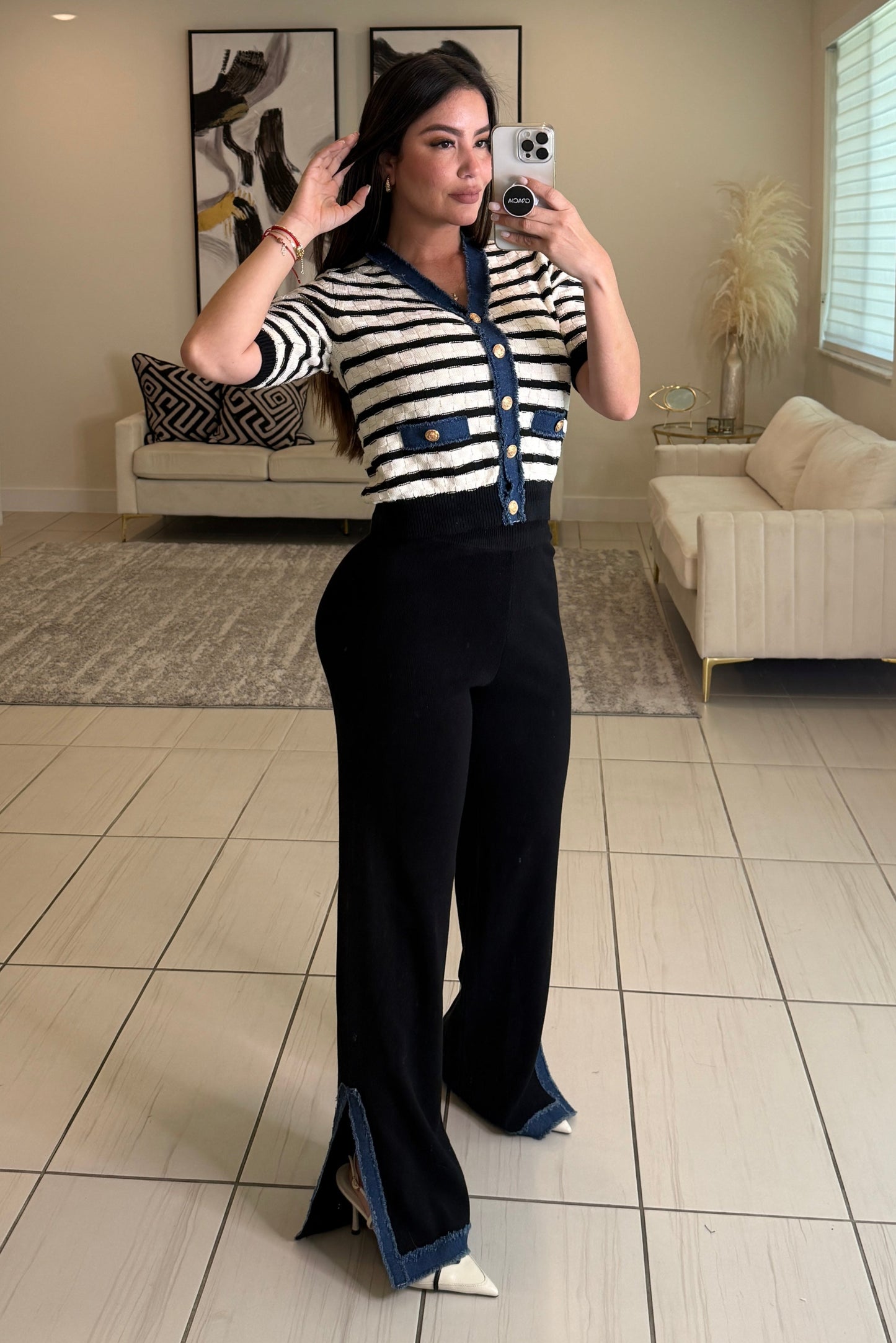 Good Intentions Black Knit Pant Set