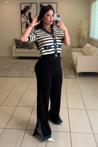 Good Intentions Black Knit Pant Set