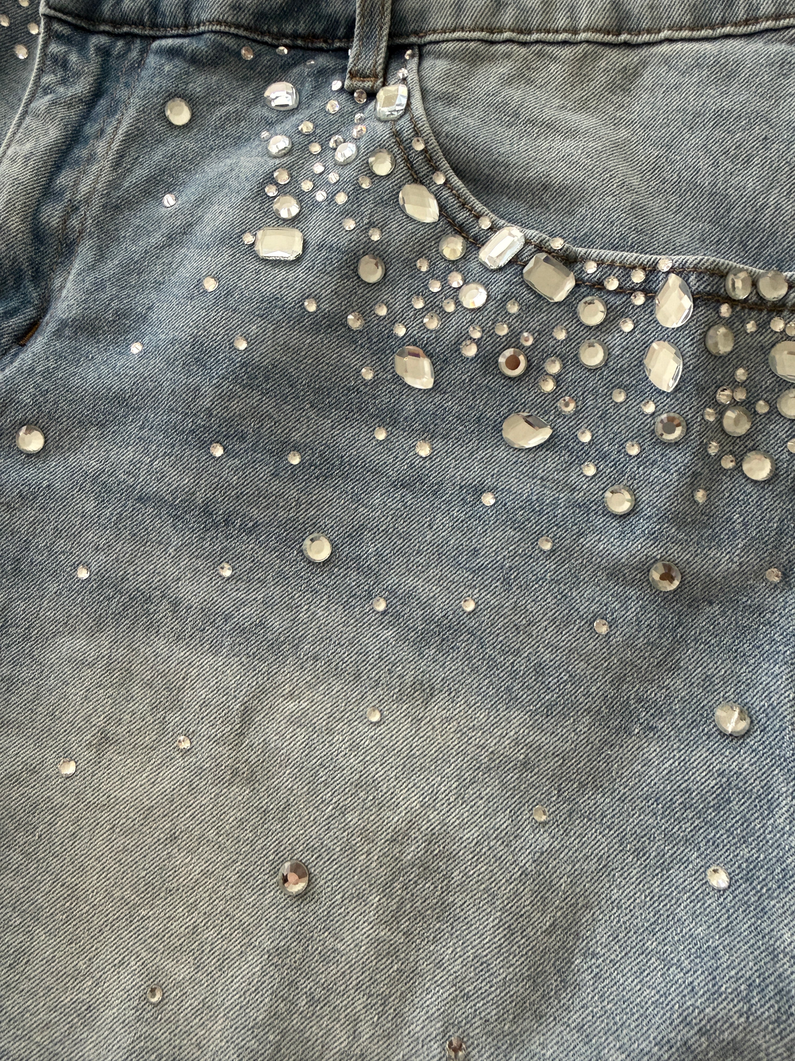 Crystal Denim Shorts