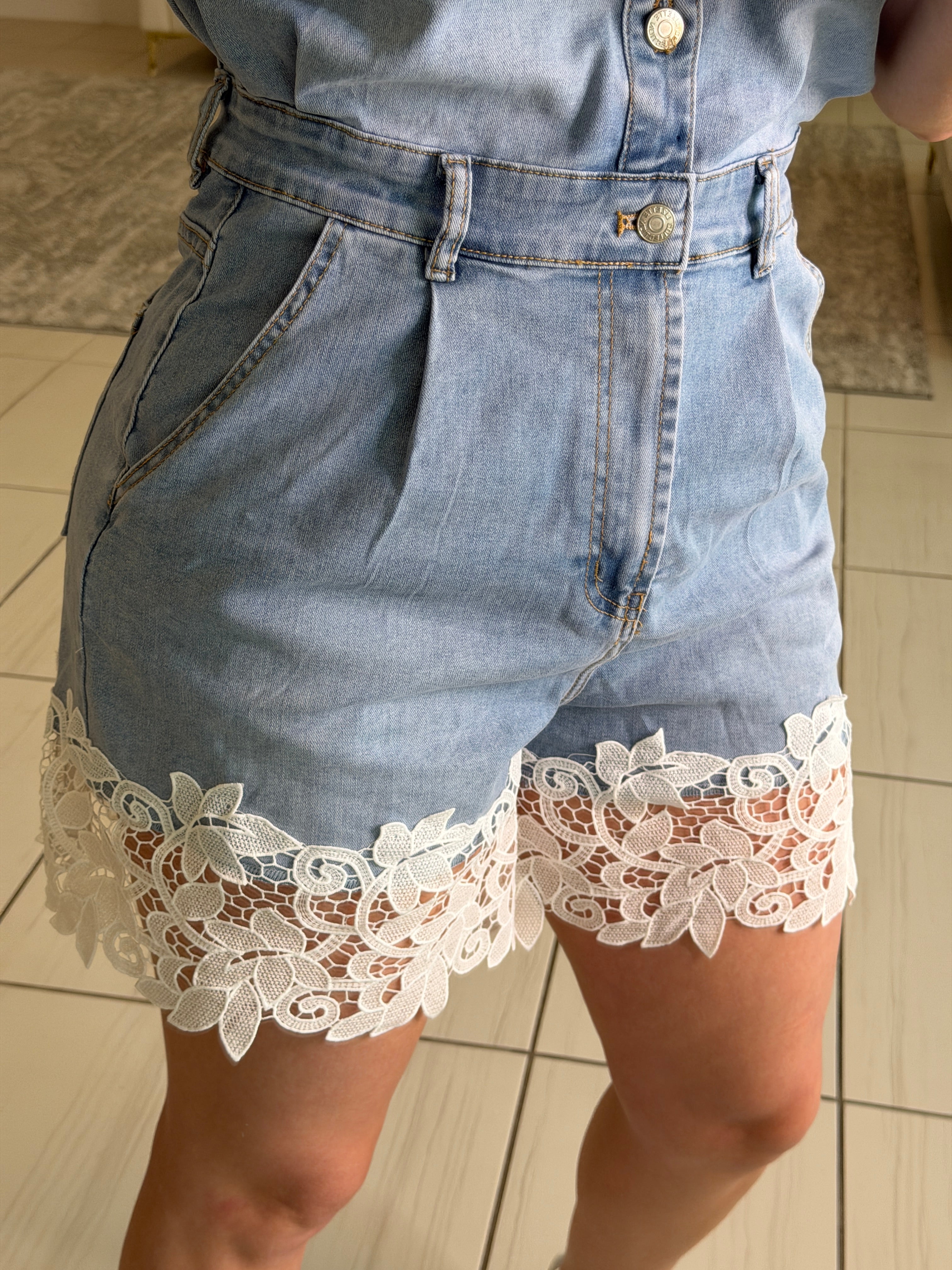 Summer Spicy Denim Romper