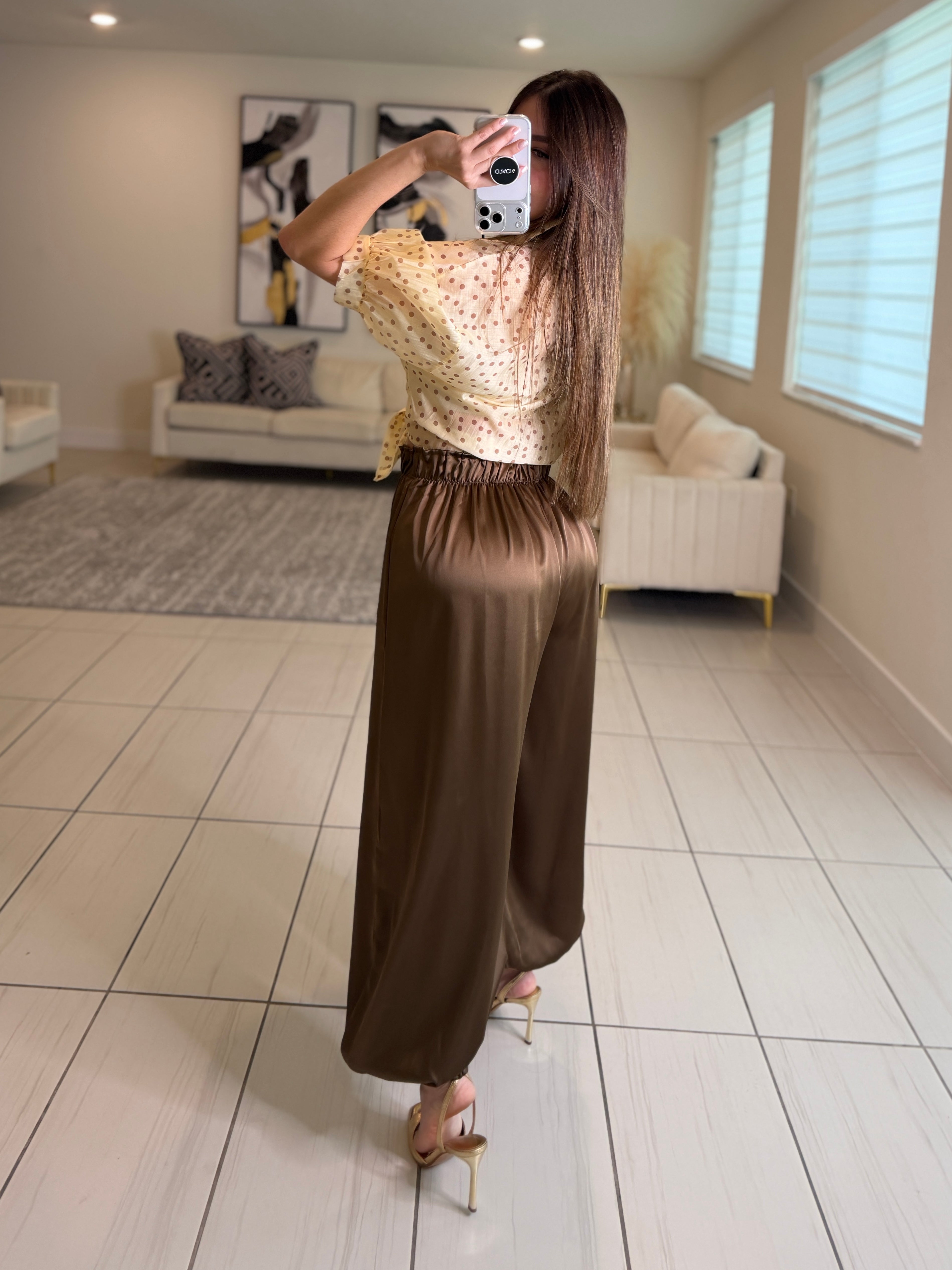 Fabulosity Brown Balloon Pants