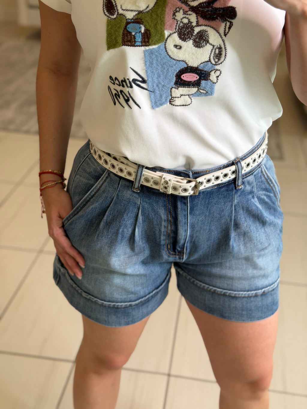 Flare Denim Short