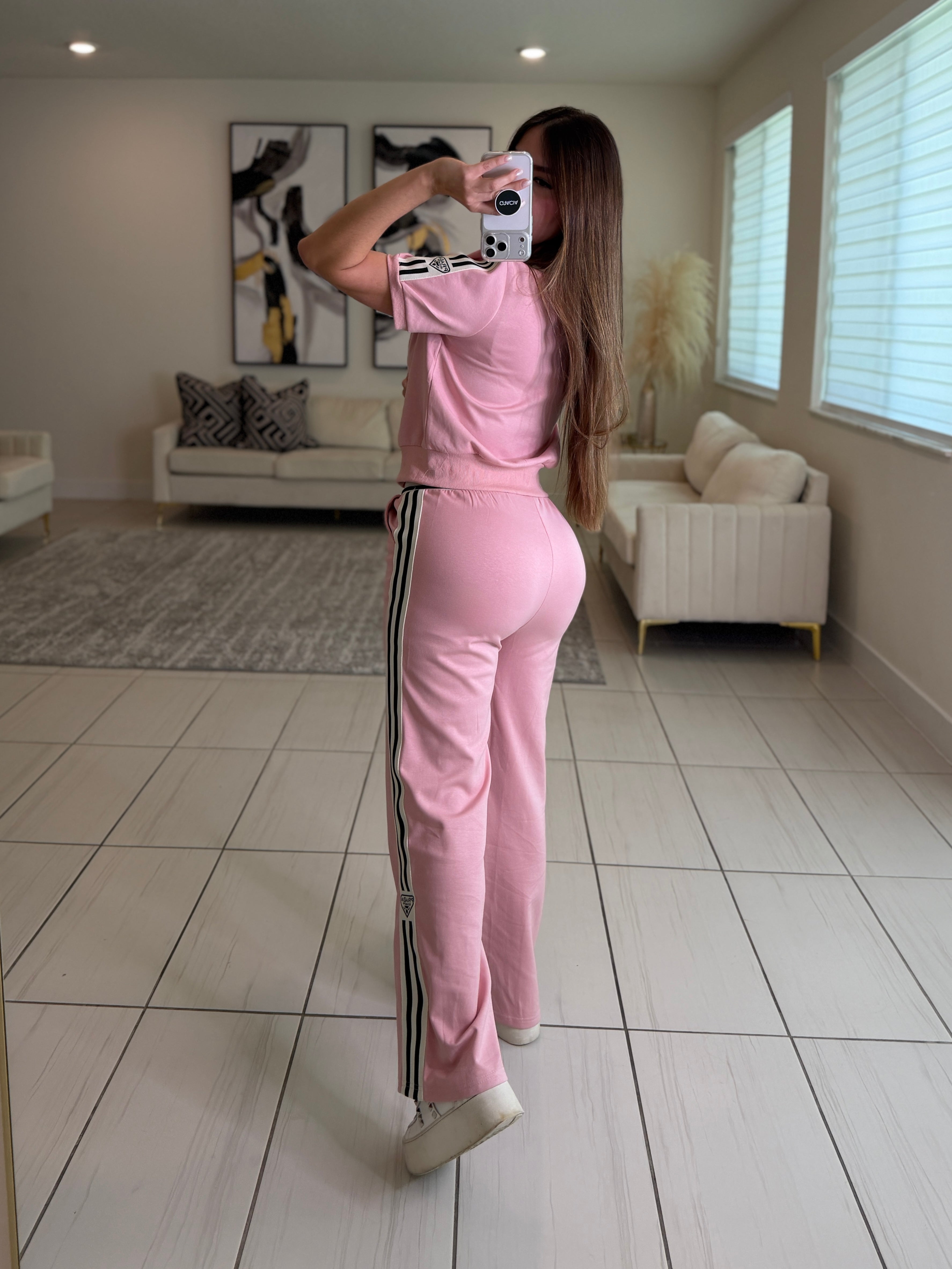 Iconic Structure Pink Pant Set