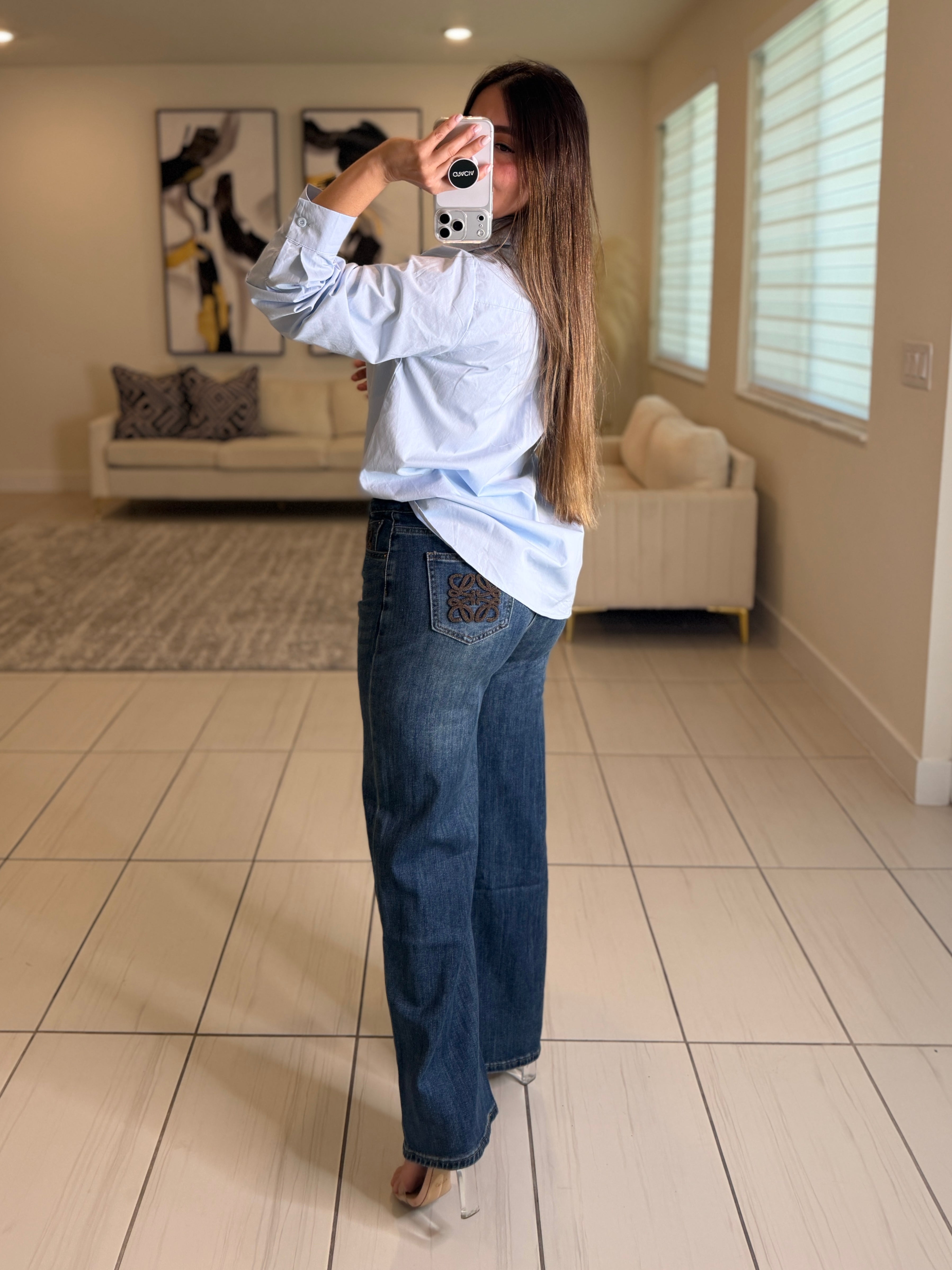 Iconic Light Blue Shirt Top