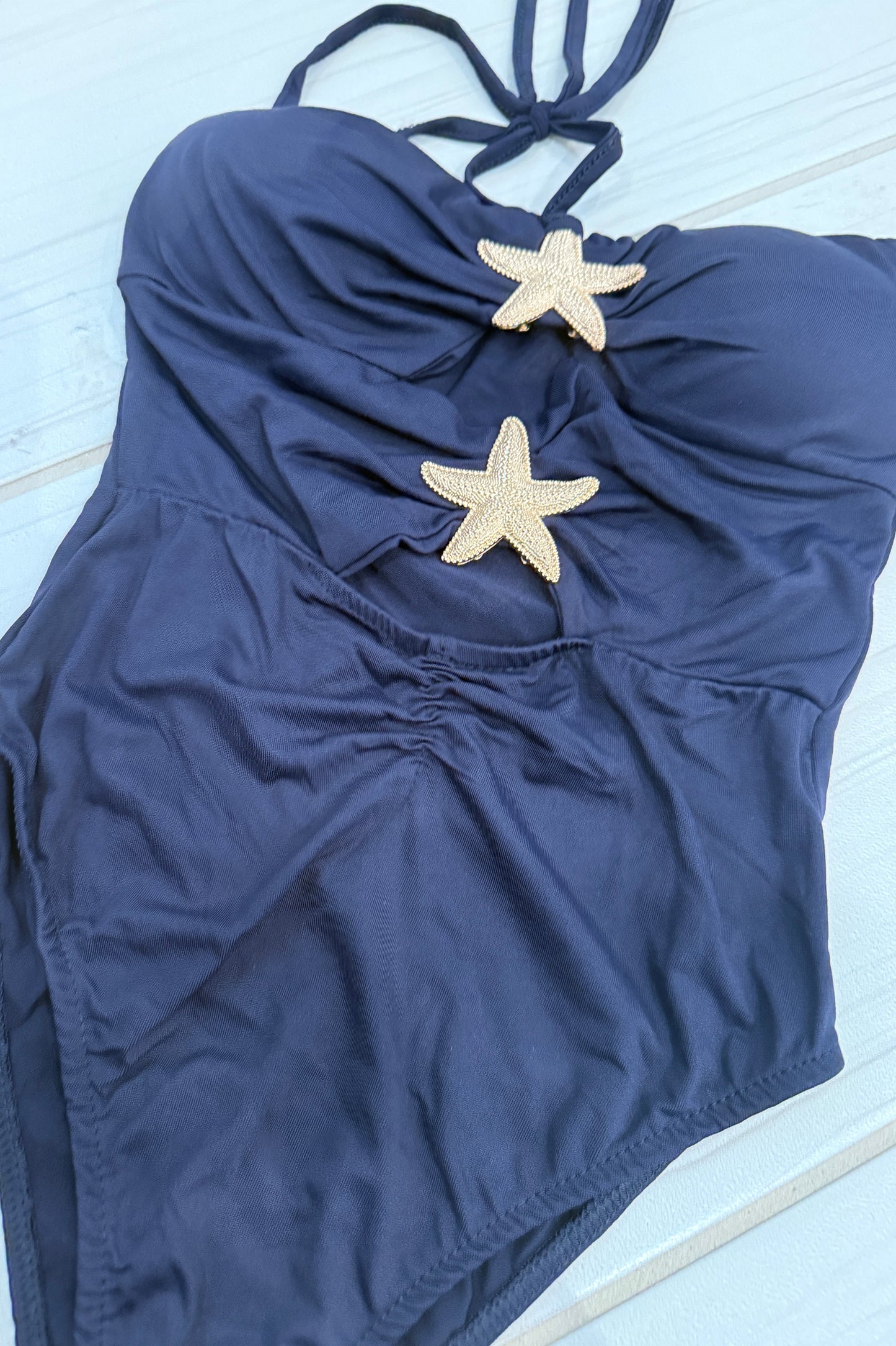 Gold Star Navy Blue Bodysuit