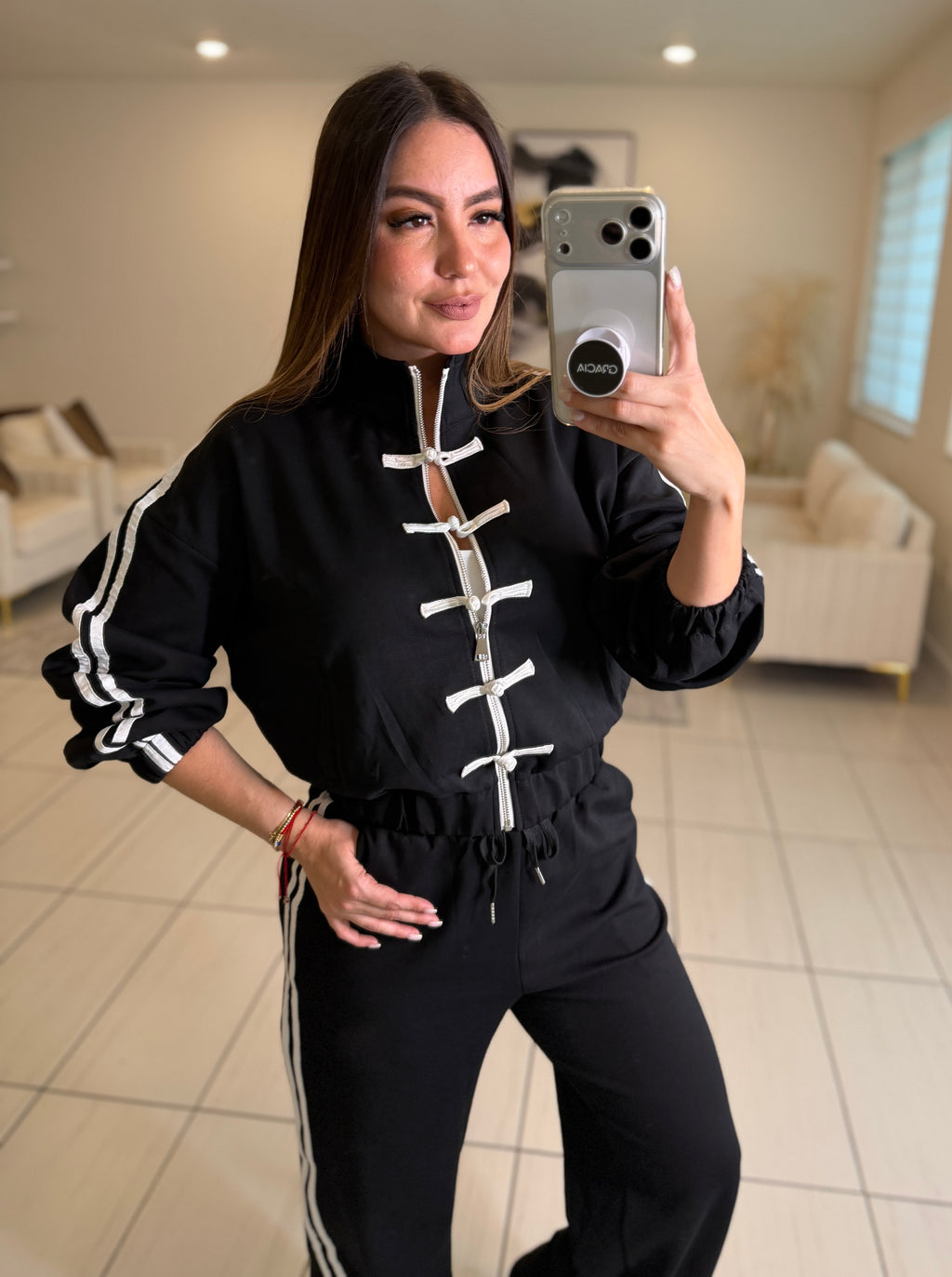 Oriental Muse Black Pant Set