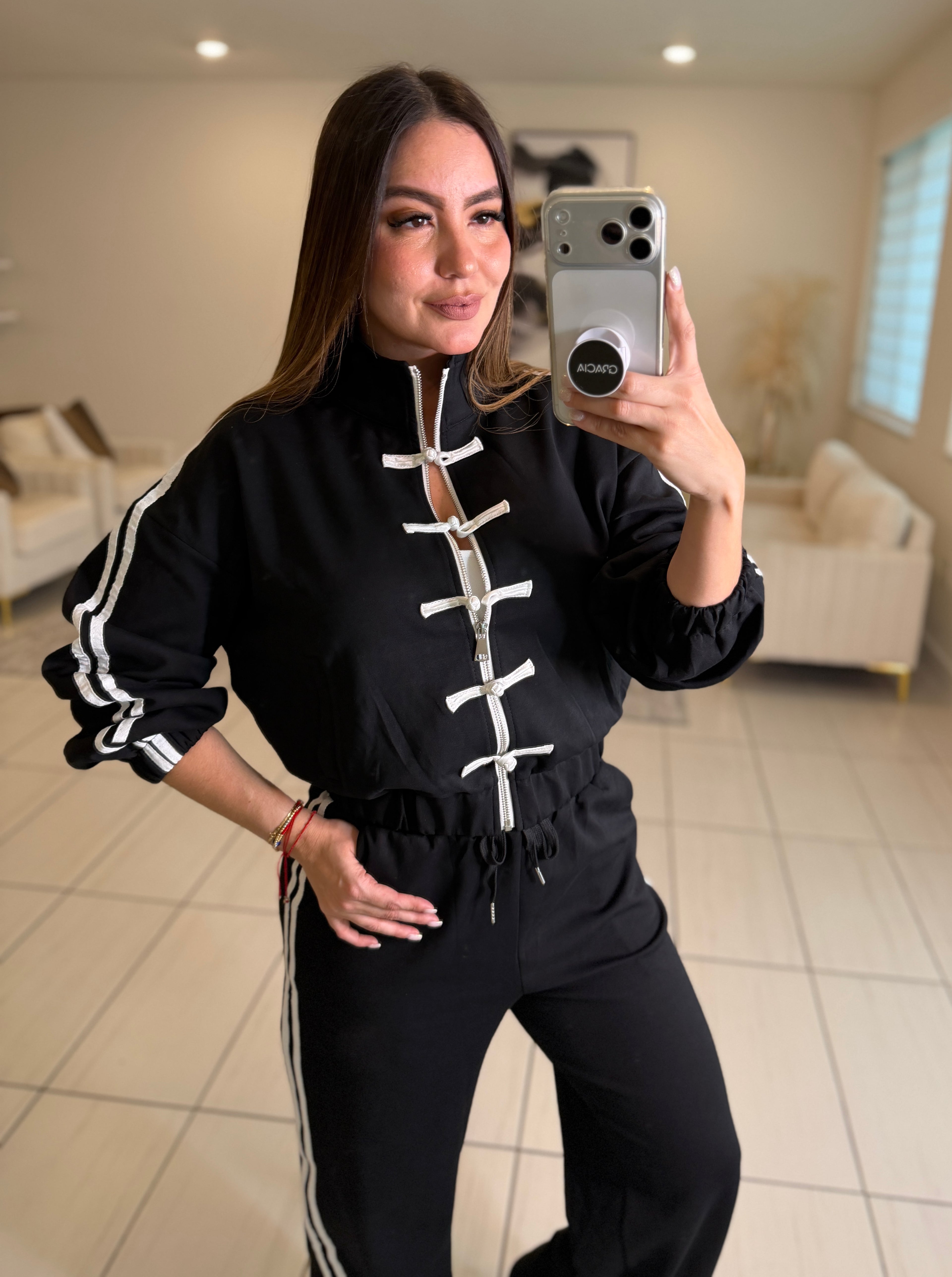 Oriental Muse Black Pant Set