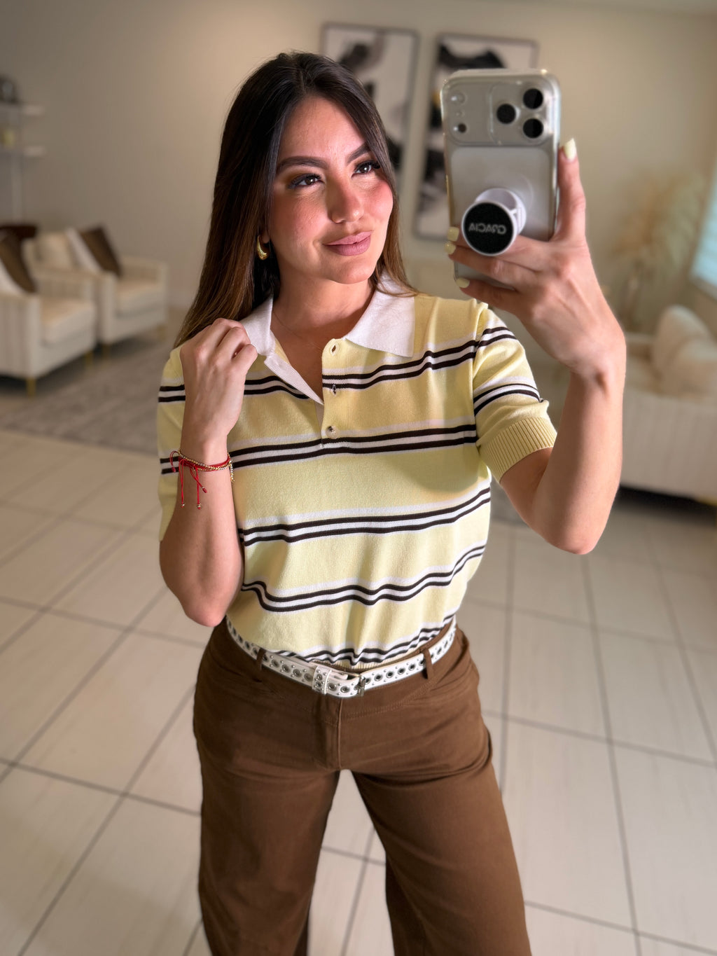 Sweet Stripes Yellow Top
