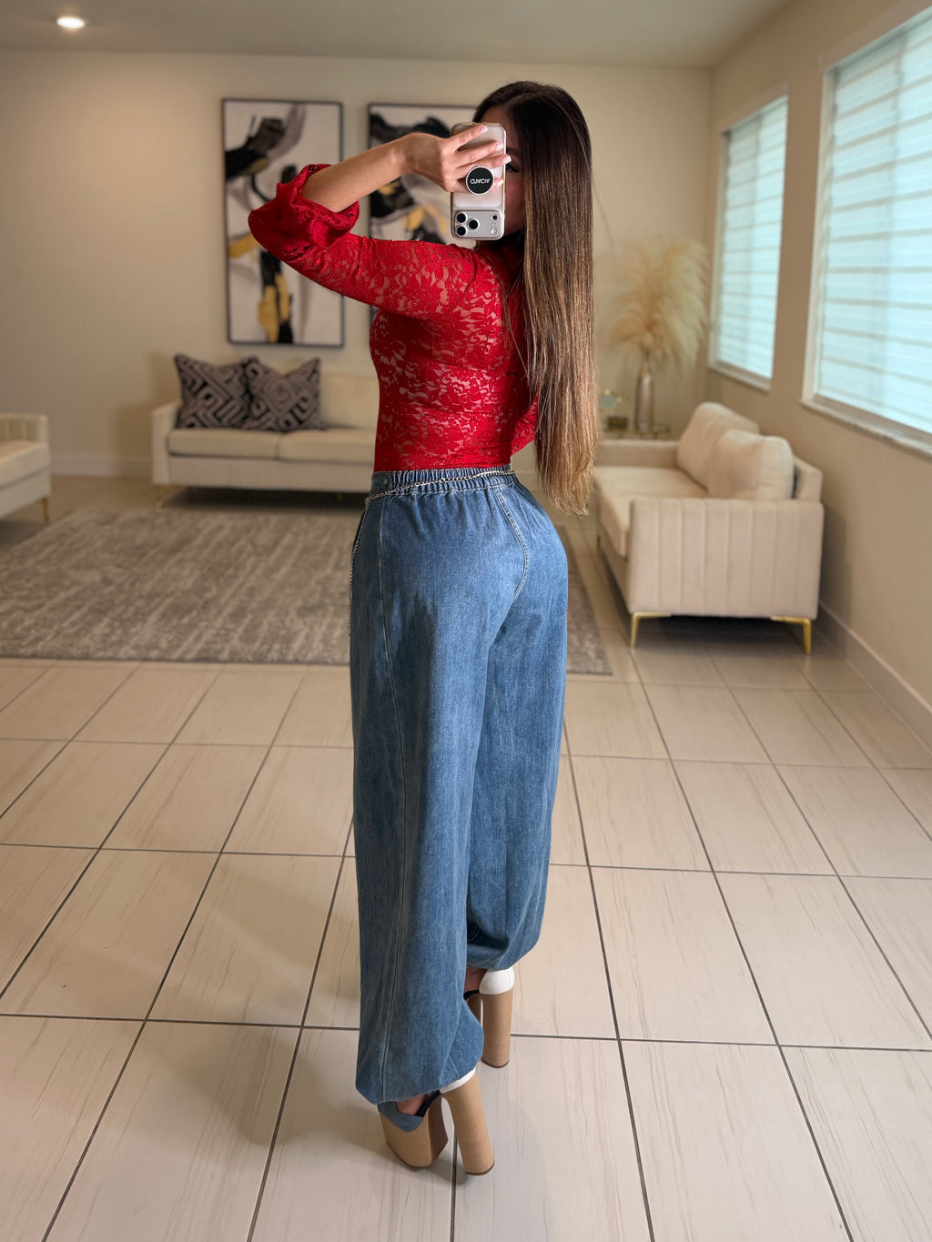 Ritual Allure Lace Red Bodysuit