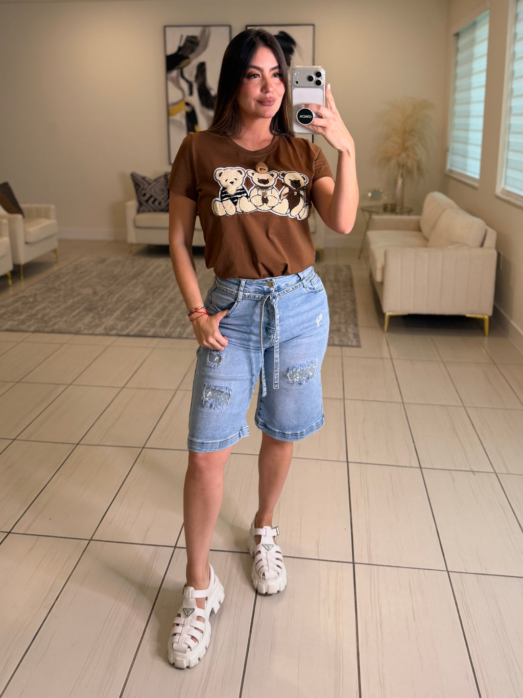 Fashionable Bears Brown Tshirt