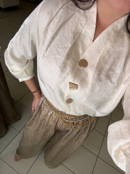 Sculpted Serenity Beige Top