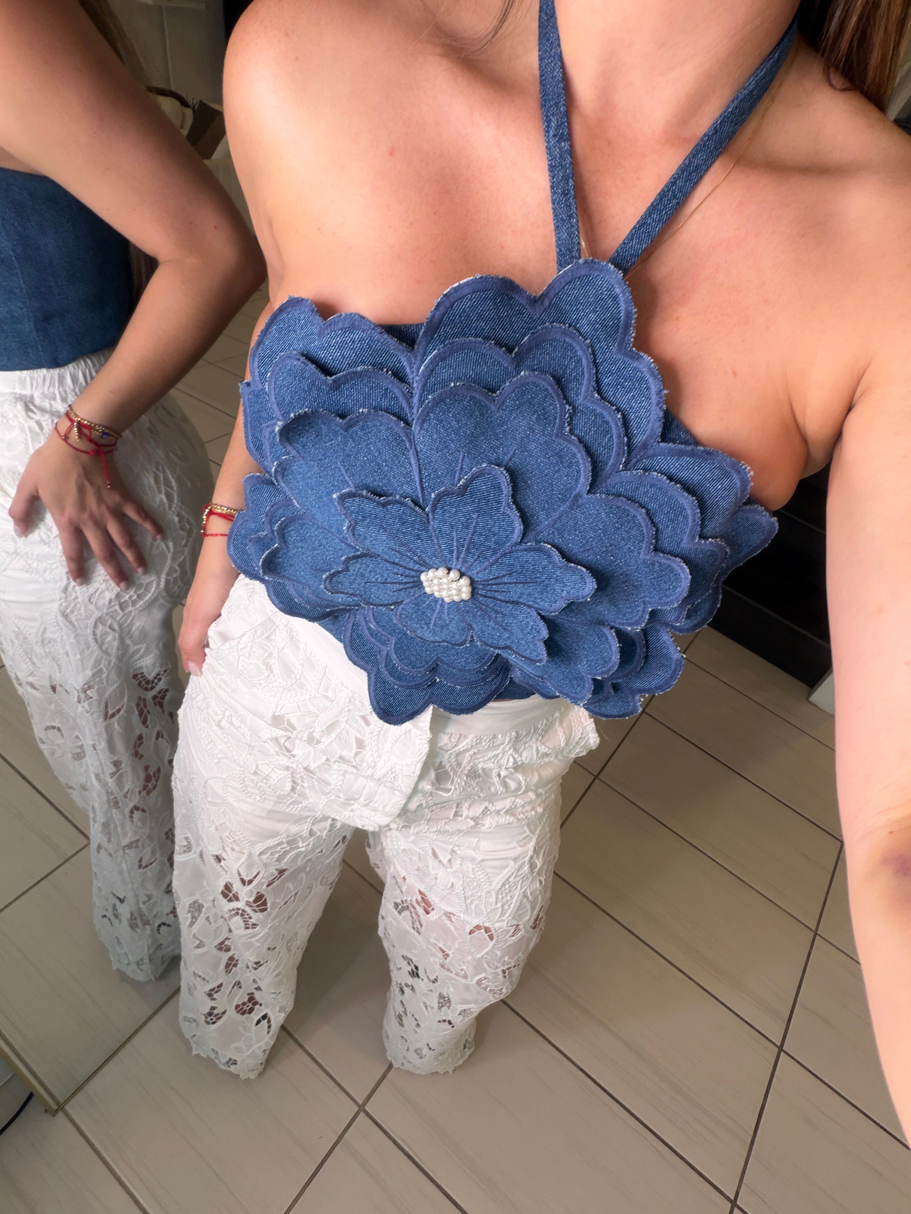 Eternal Grace Denim Top