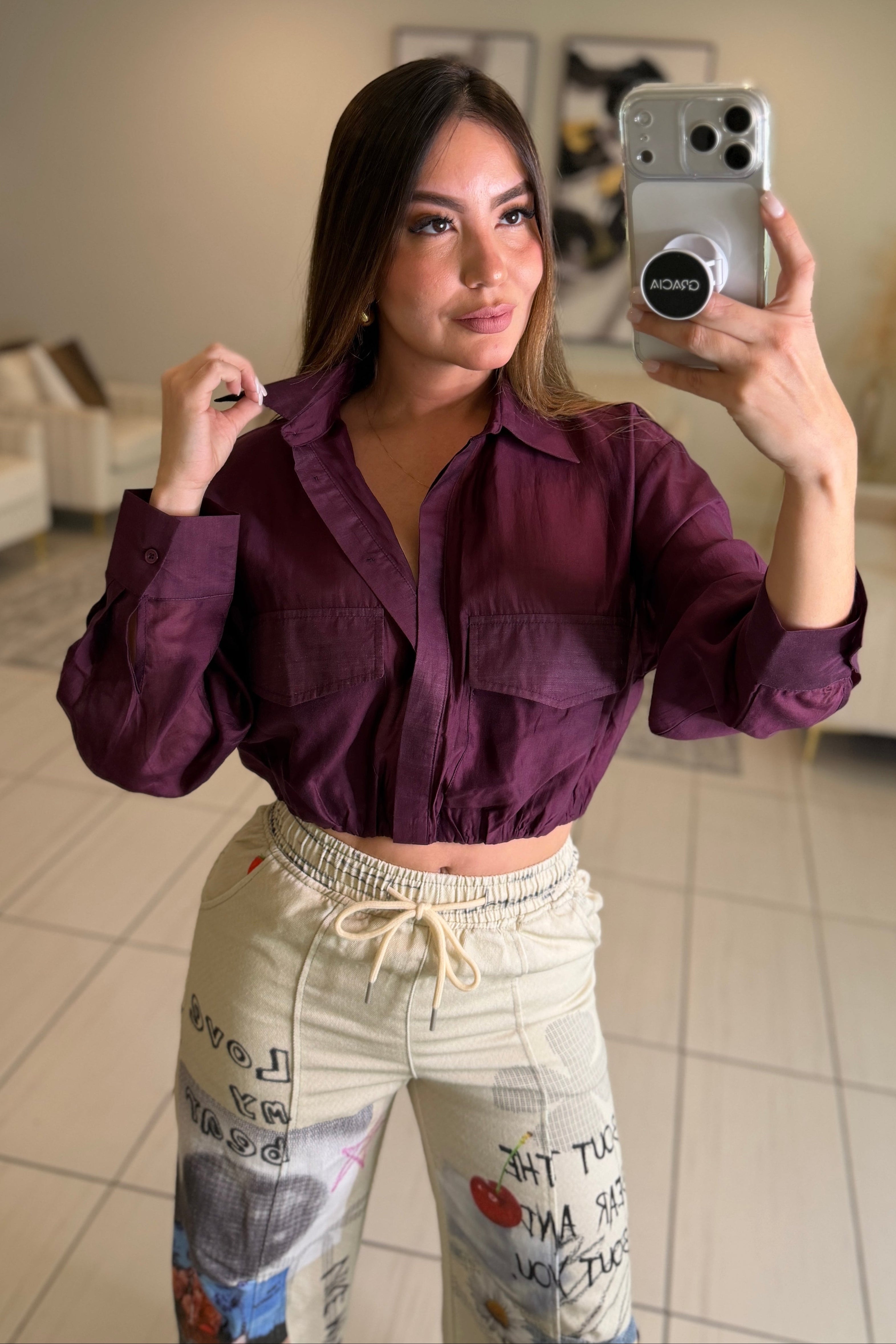 The Everyday Ease Wine Shirt
