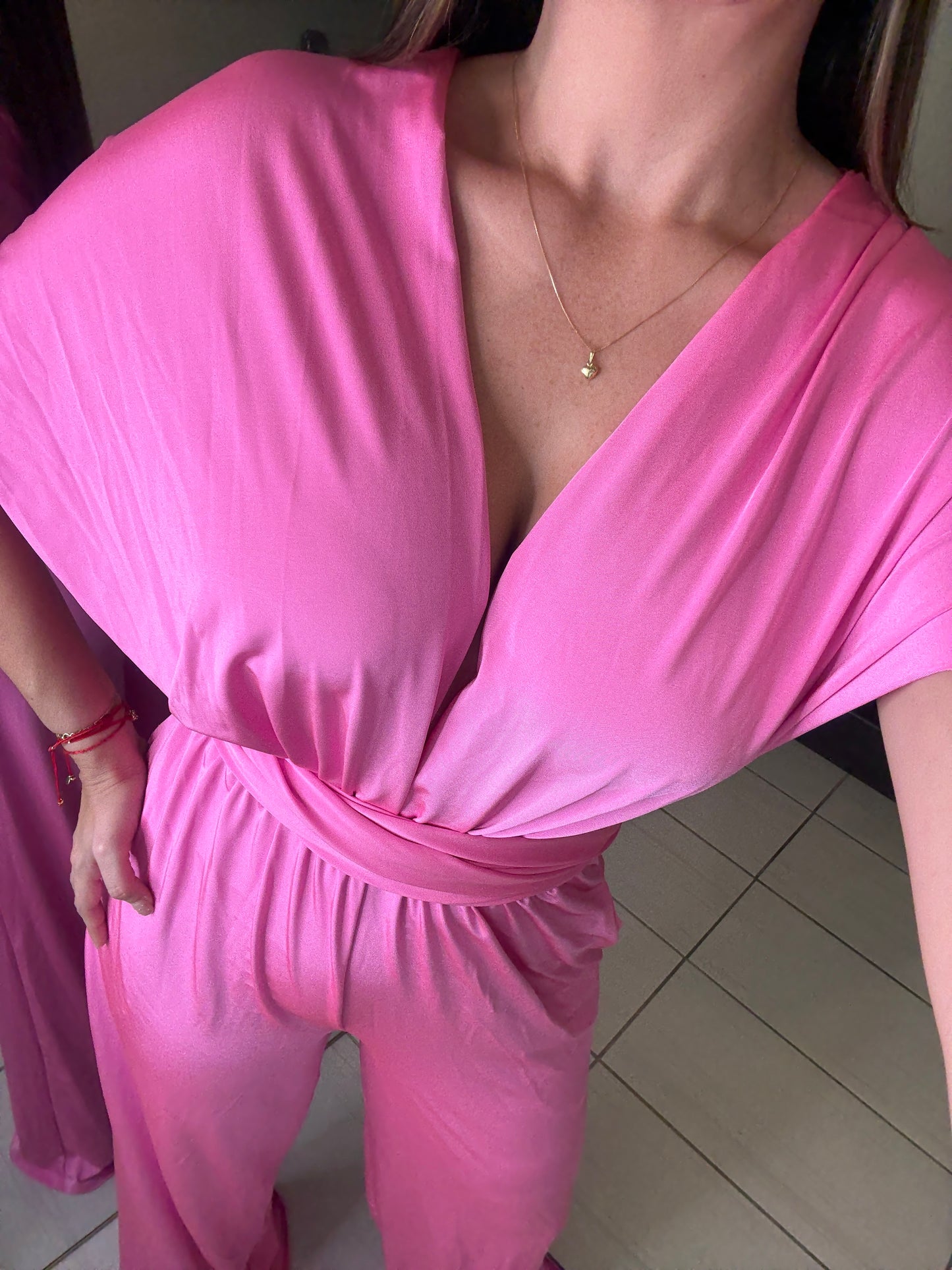 Empire Luxe Soft Pink Jumpsuit