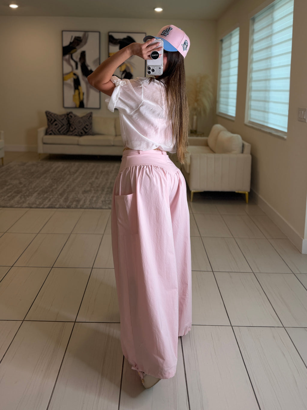 Divine Authority Pink Balloon Pant Set