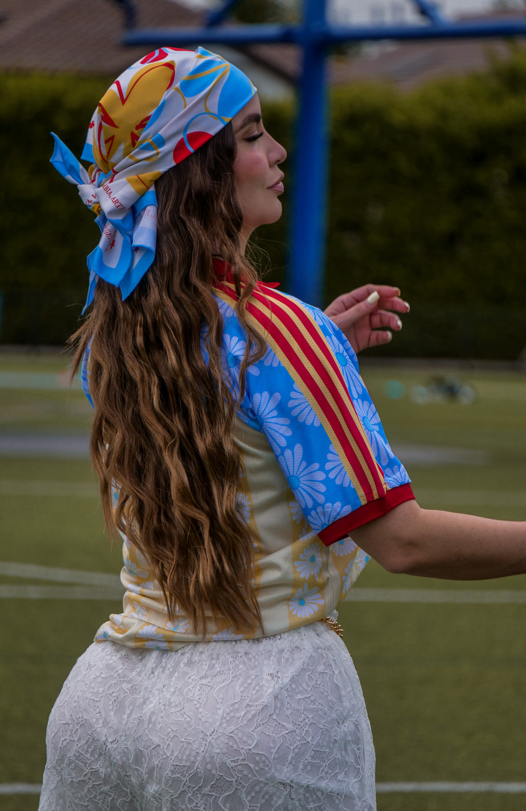 Colombian Tricolor White Scarf