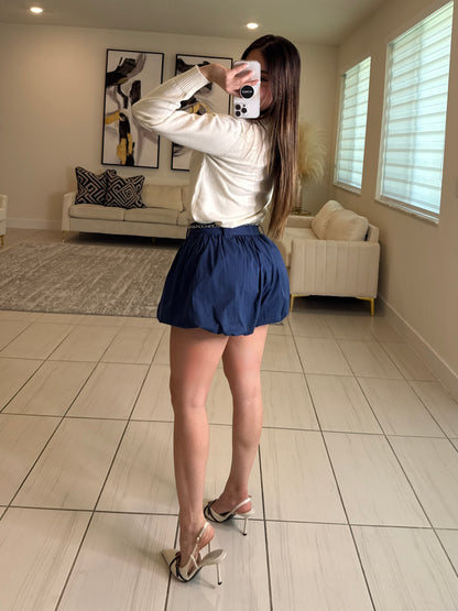 Sweetest Bubble Navy Blue Short