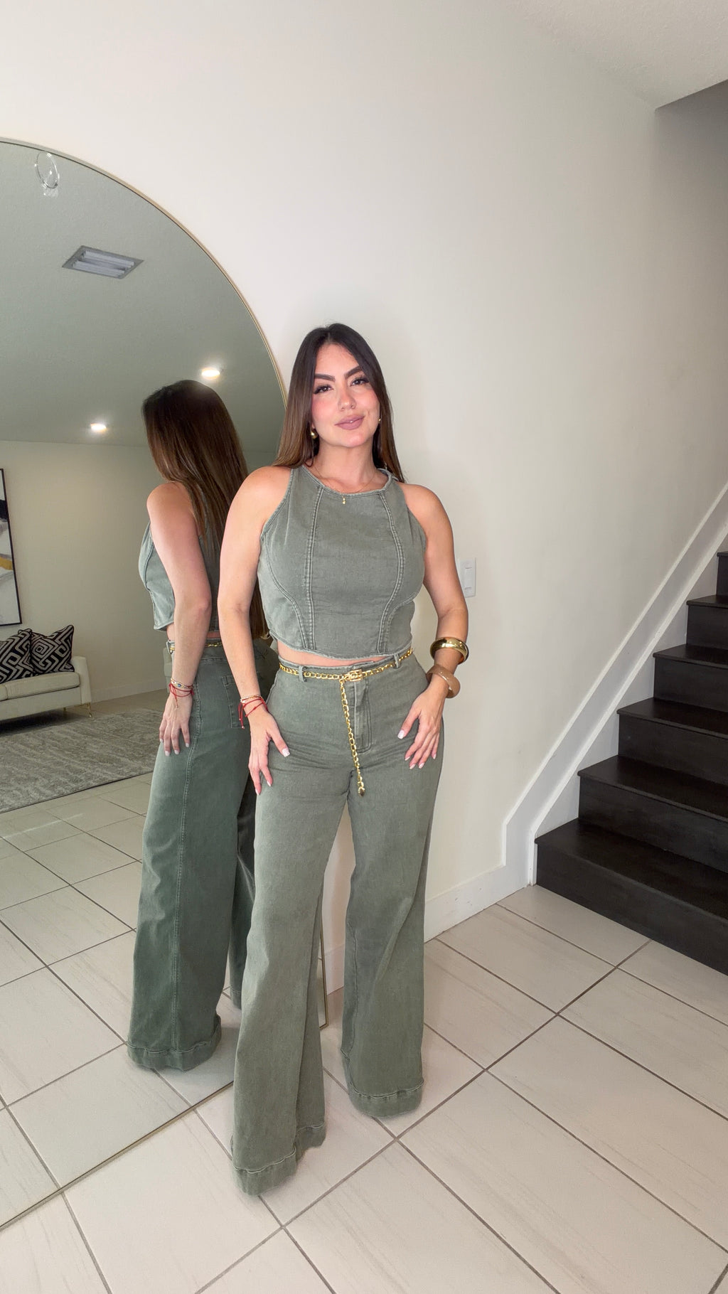 Rebel Utility Green Pant Set