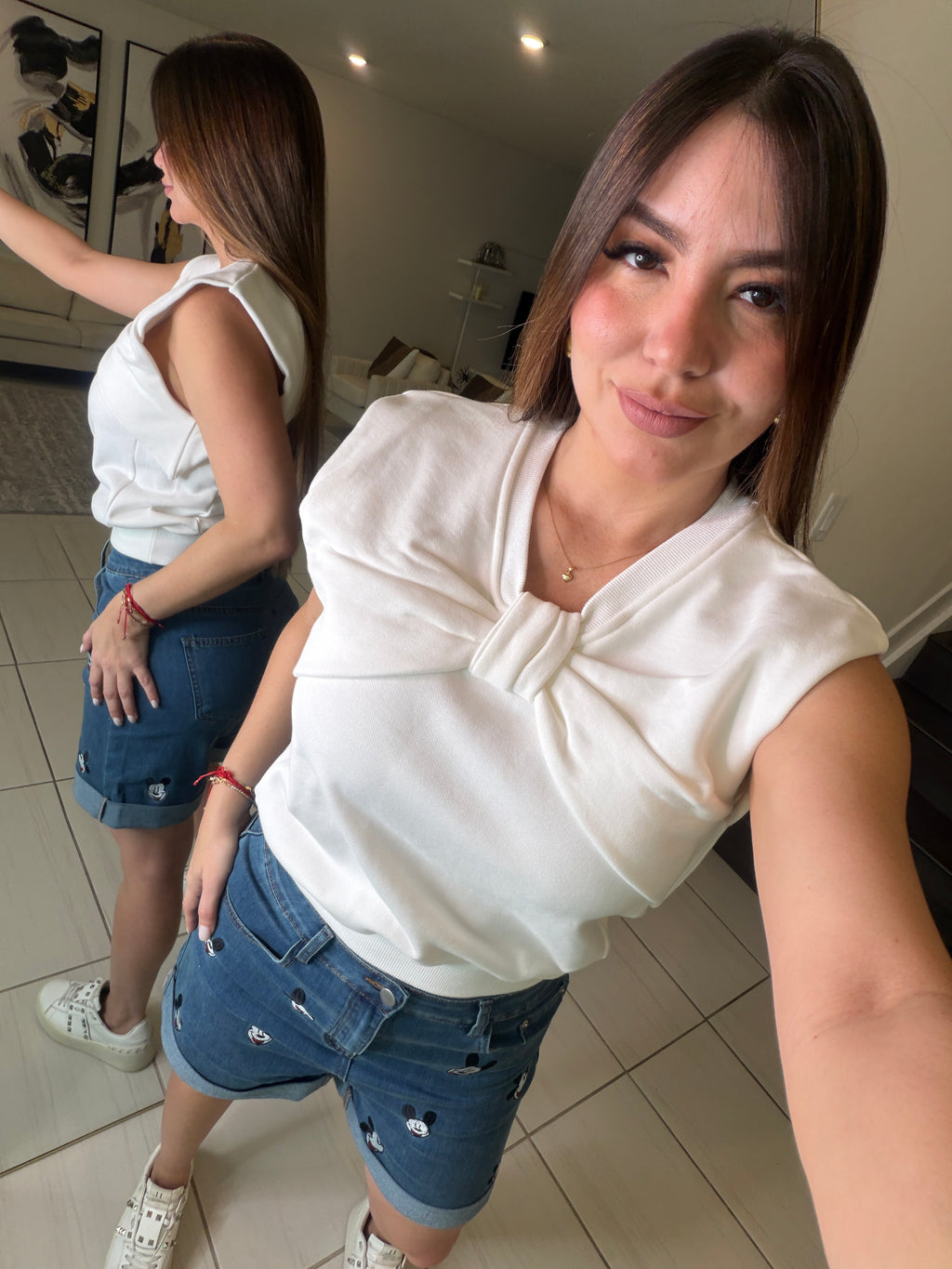 Angelic Bow White Top
