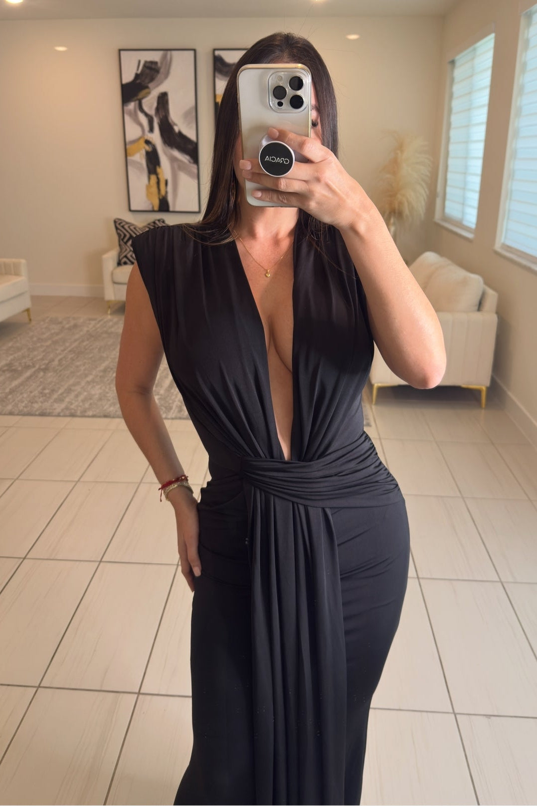 Sapphire Muse Black Maxi Dress