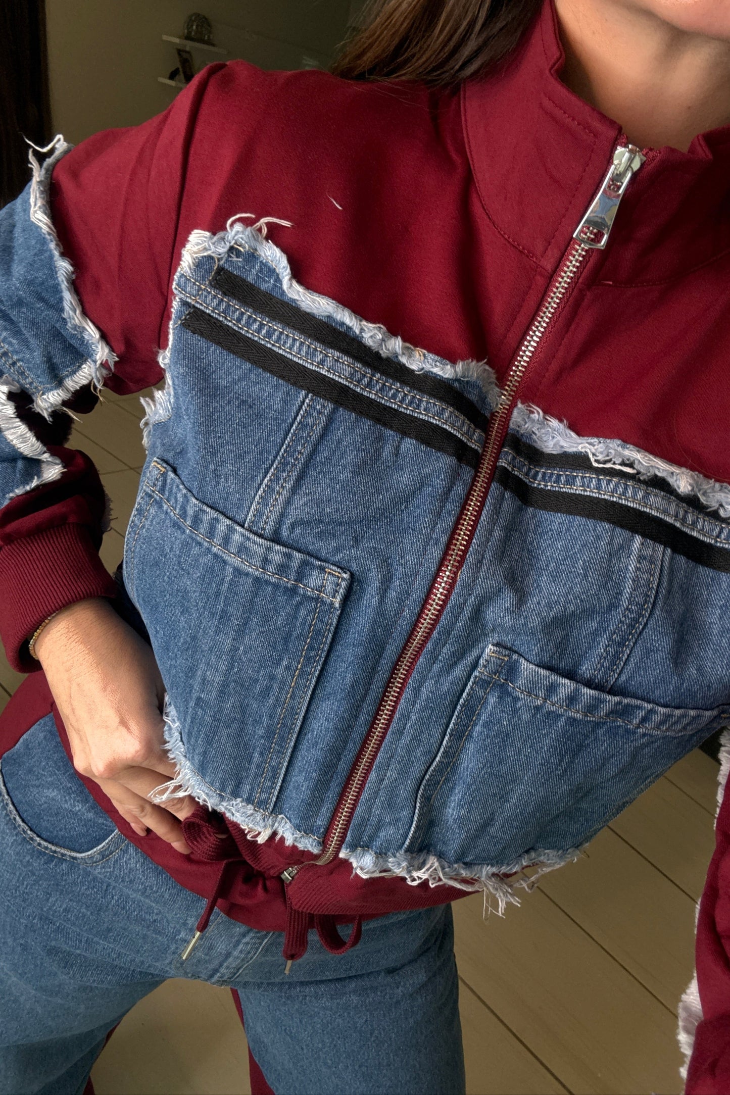 Iconic Wine and Denim Contrast Set