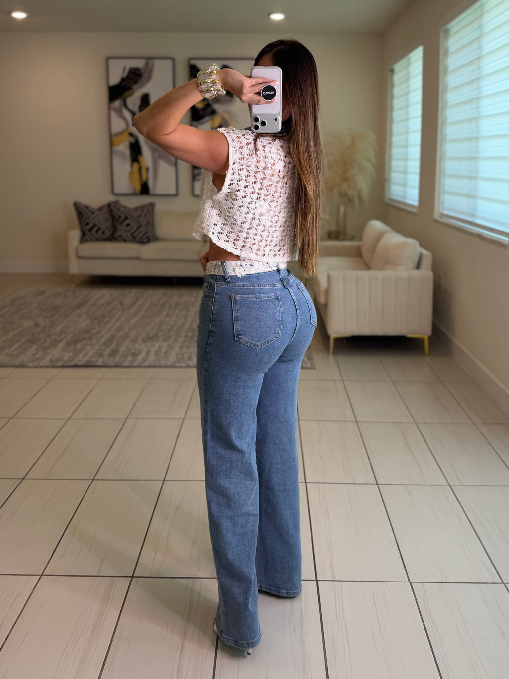 Radiant Prairie Denim Pant Set