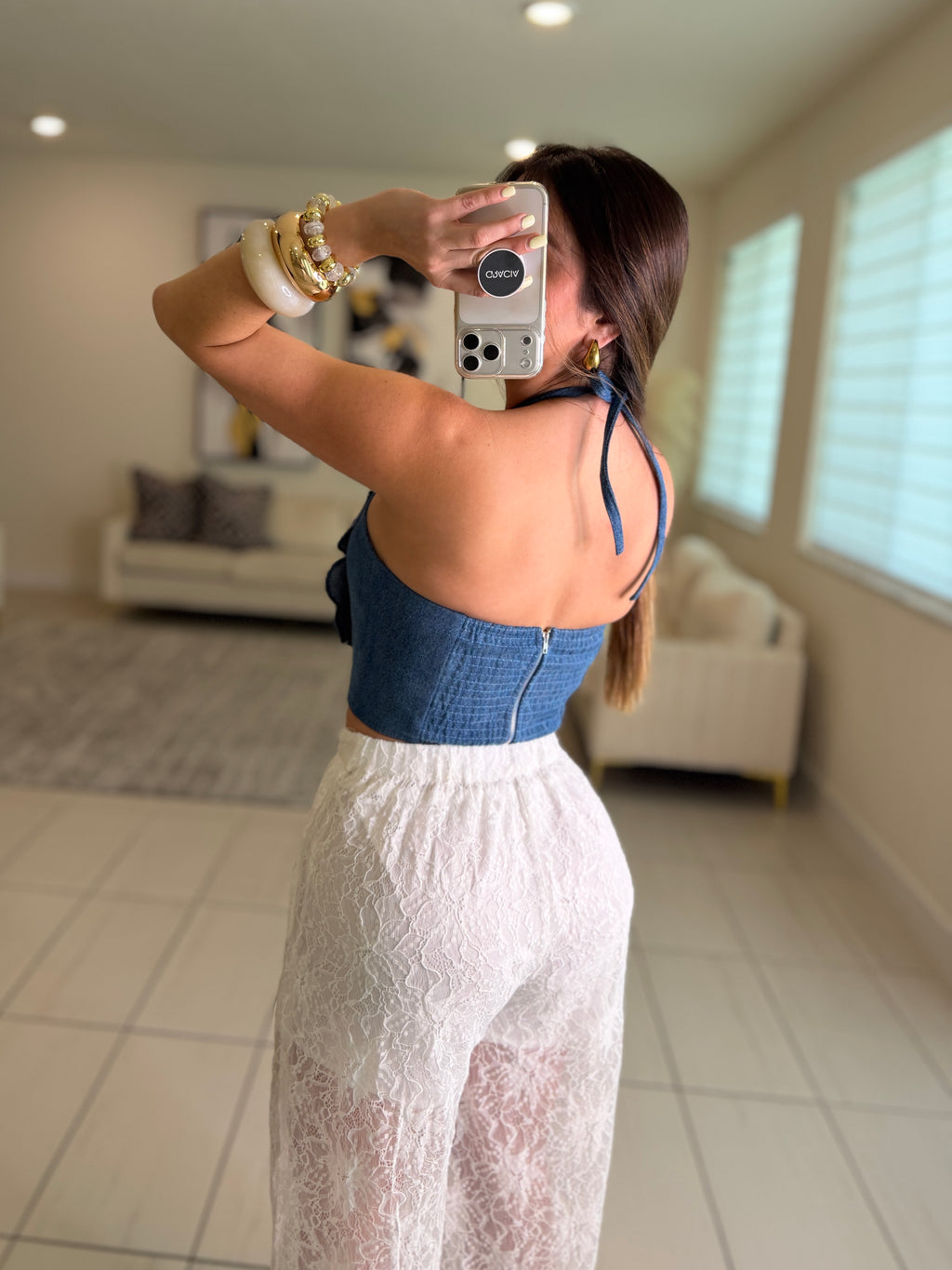 Eternal Grace Denim CropTop