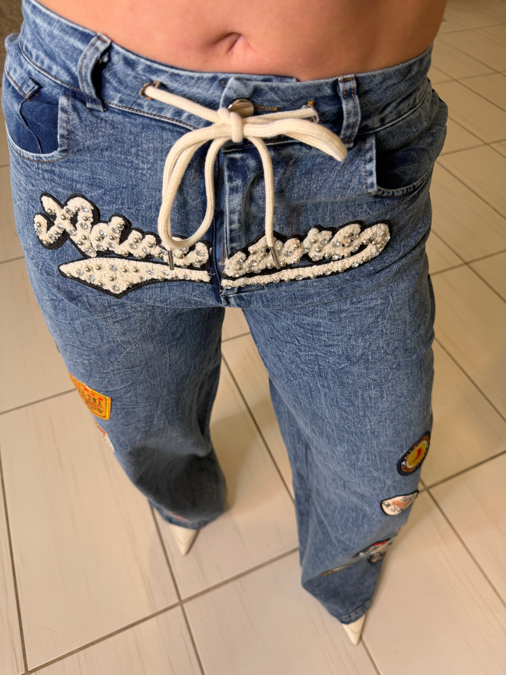 Stunning Patches Denim Pants