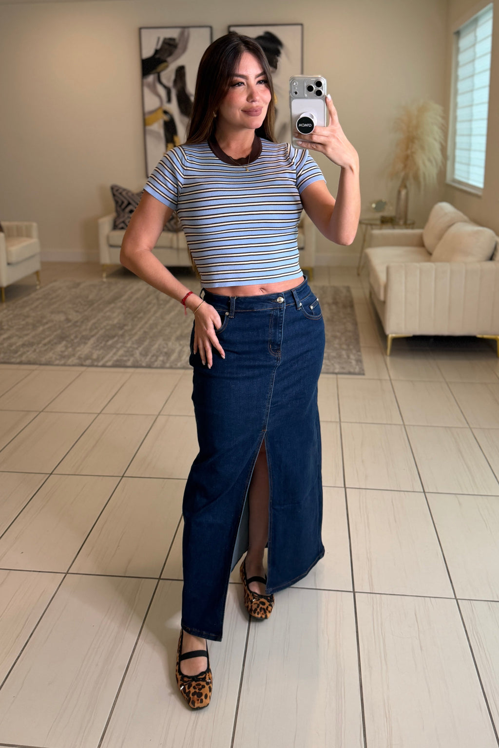 Sweet Stripes Blue Top