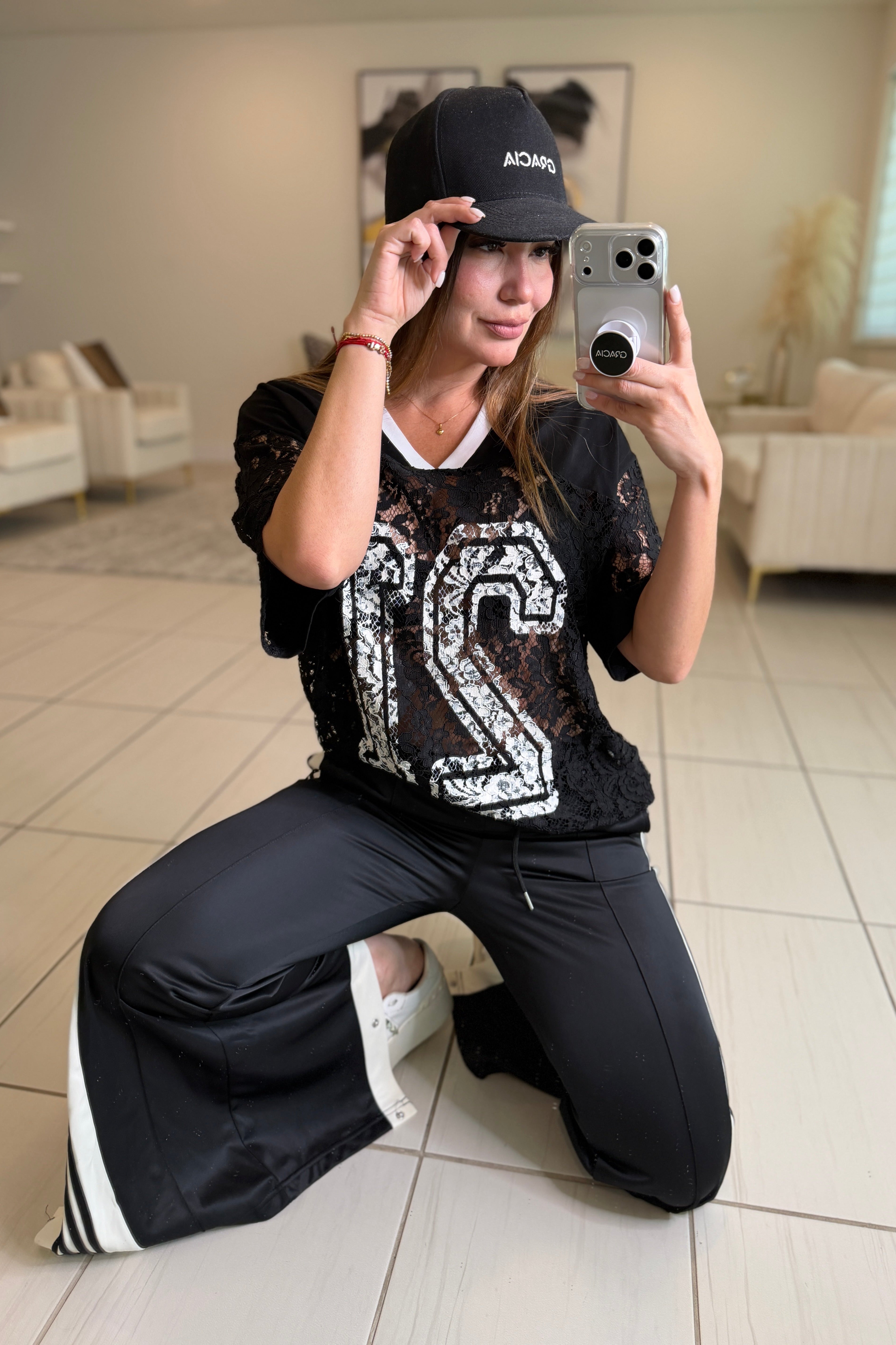 Sporty Chic Black Comfy Pant Set