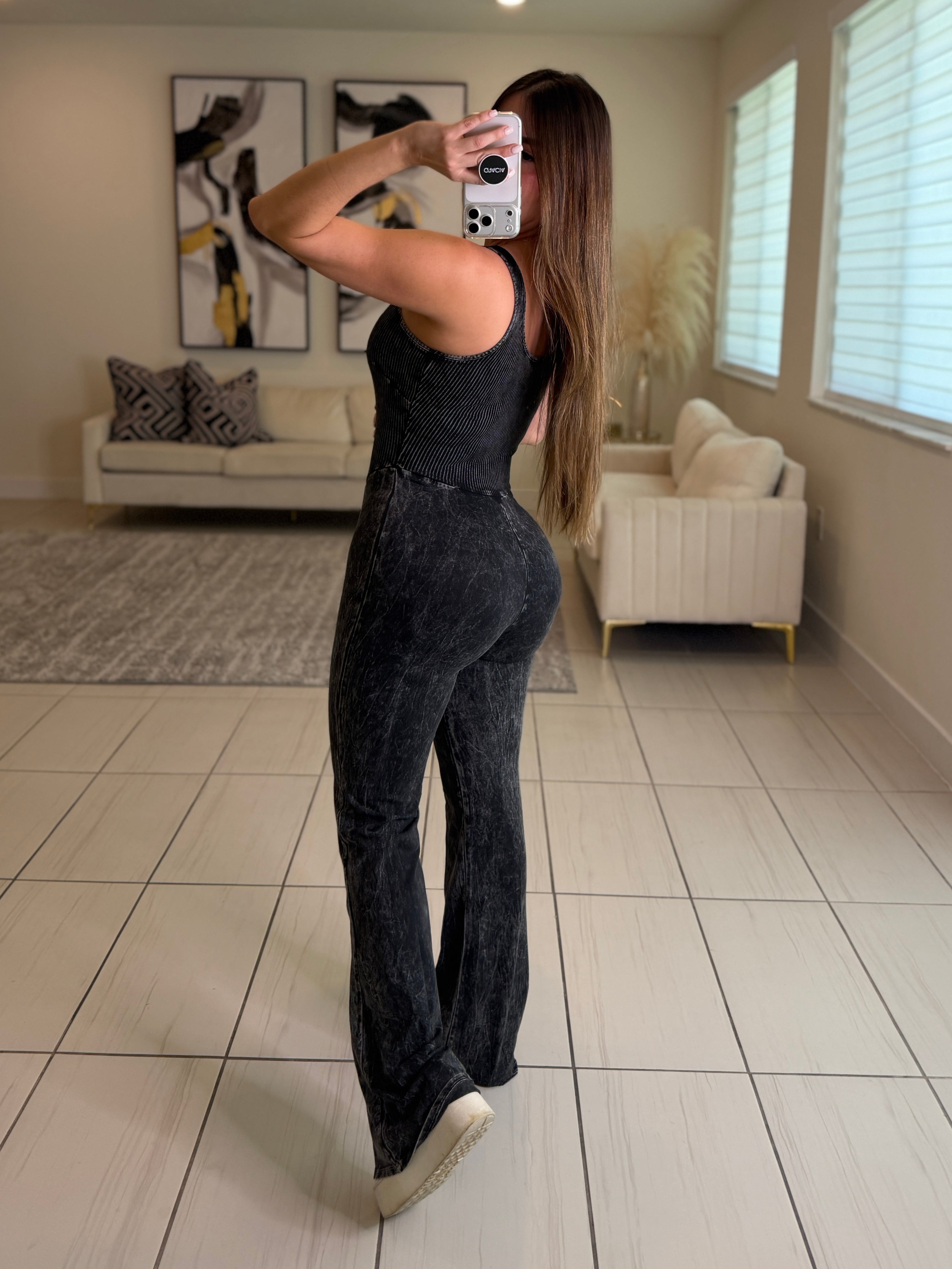 Illusionist Washed Black Jumpsuit