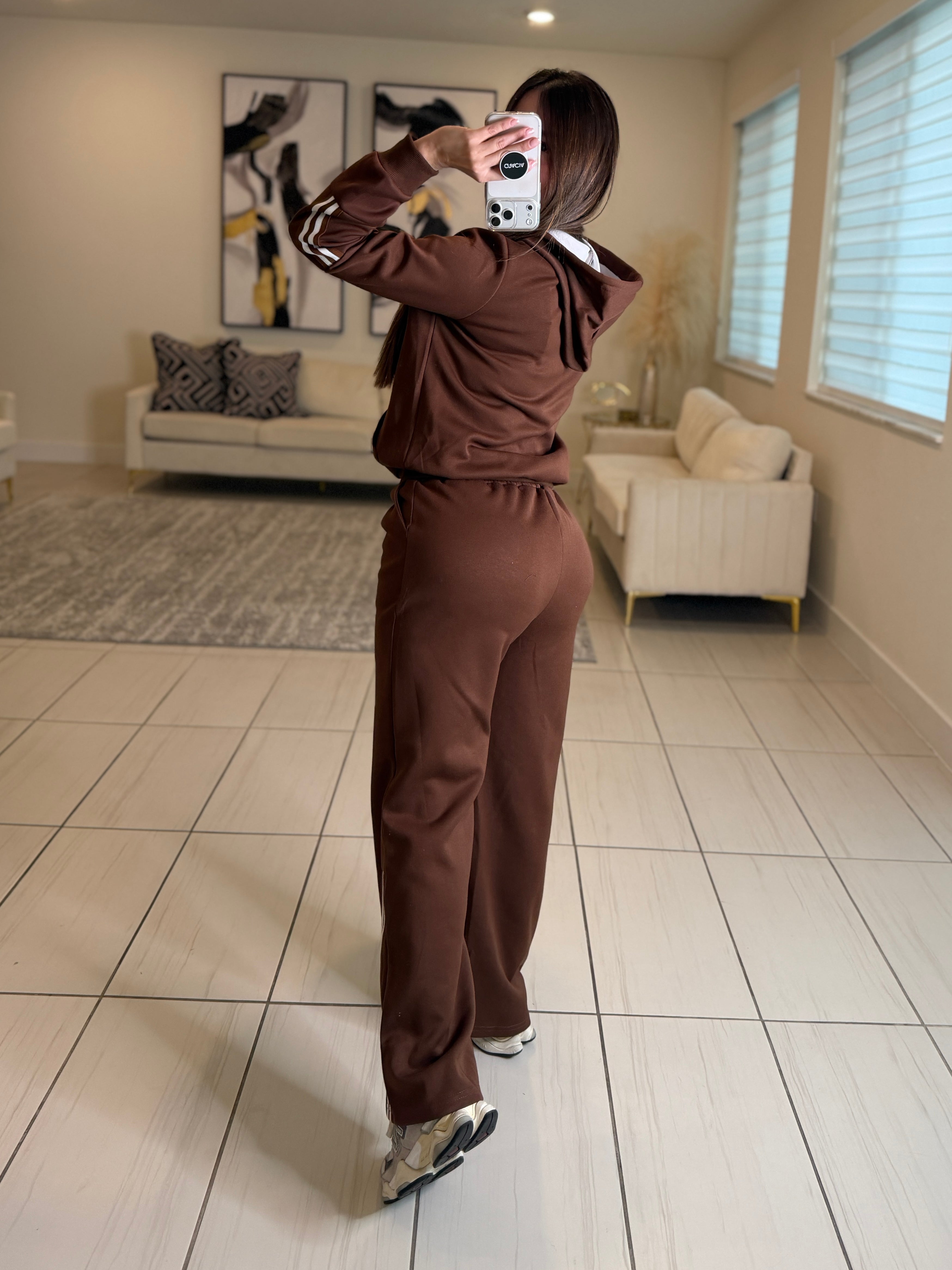 Iconic Stripes Halo Brown Pant Set