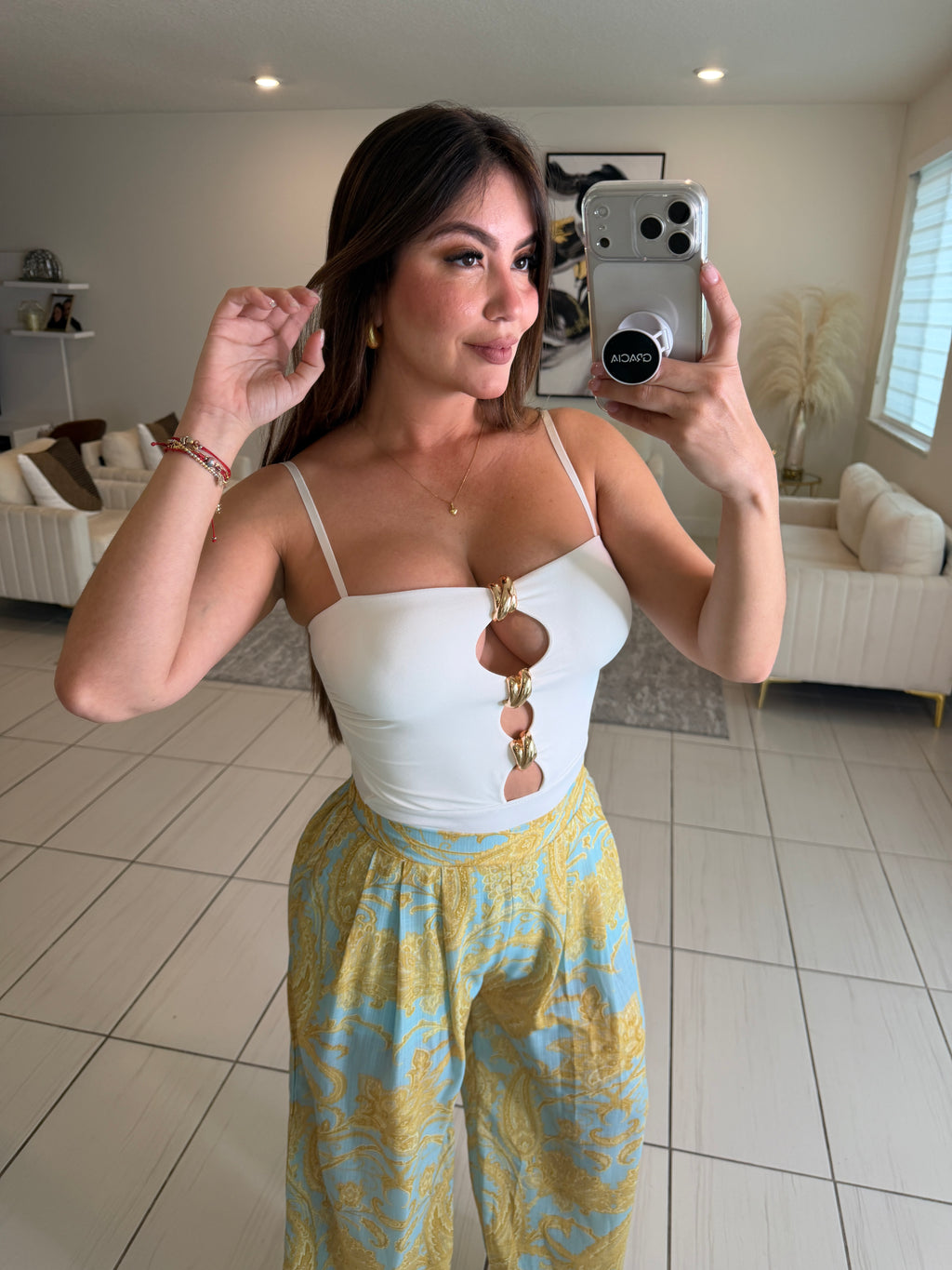 Sculpted Ease White Bodysuit